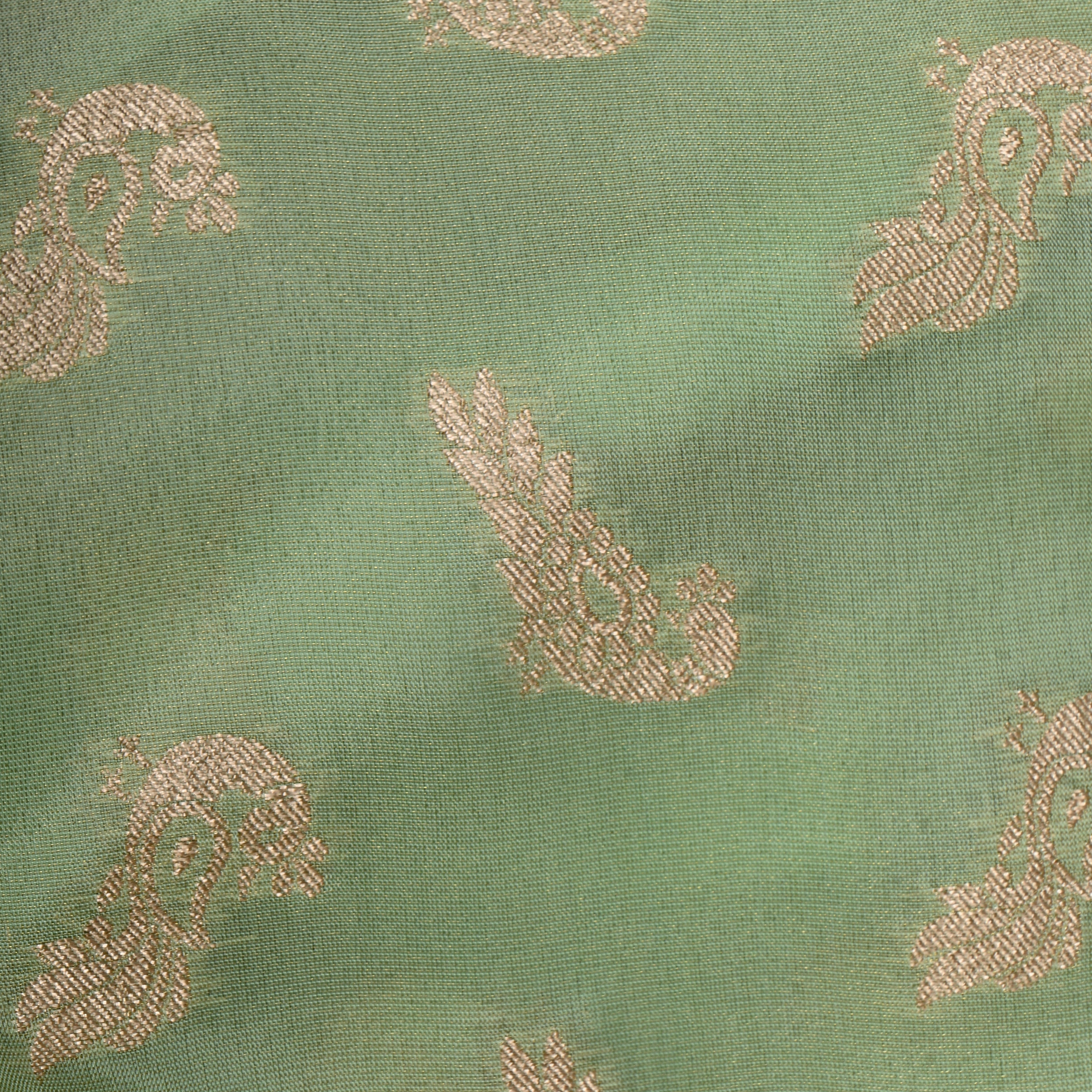 Pista Green Jamawar Tissue Fabric