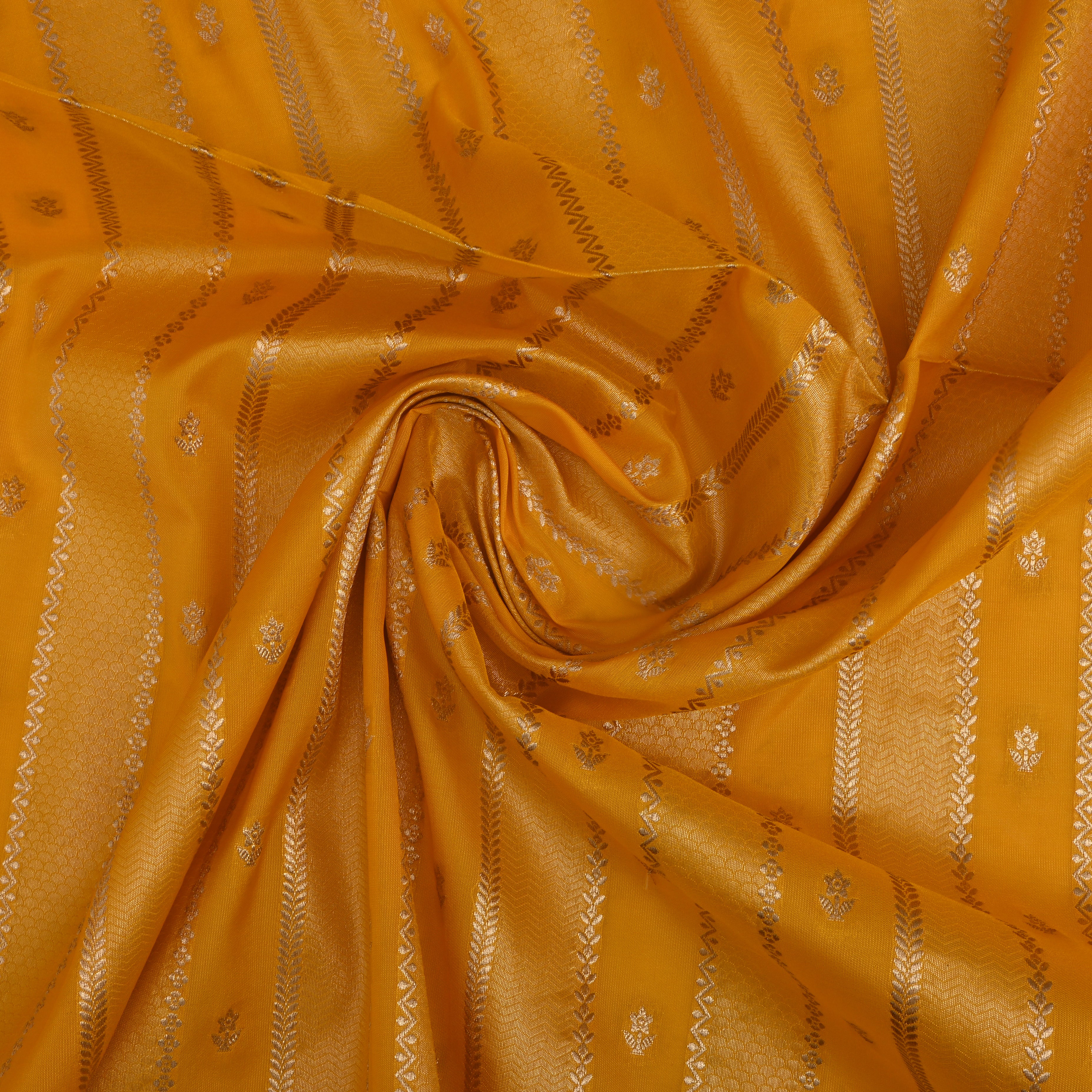 Yellow Jamawar Silk Fabric