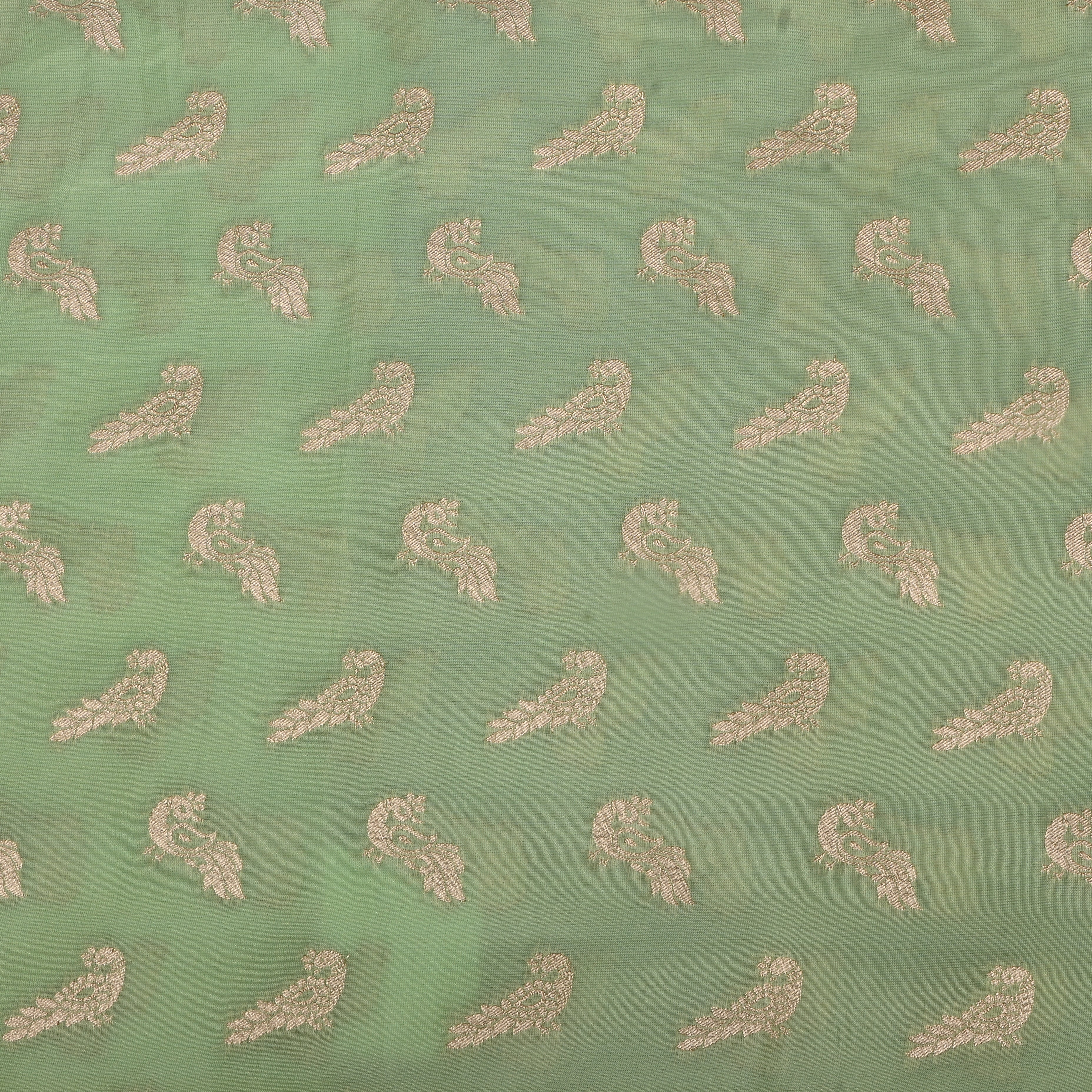 Pista Green Jamawar Tissue Fabric