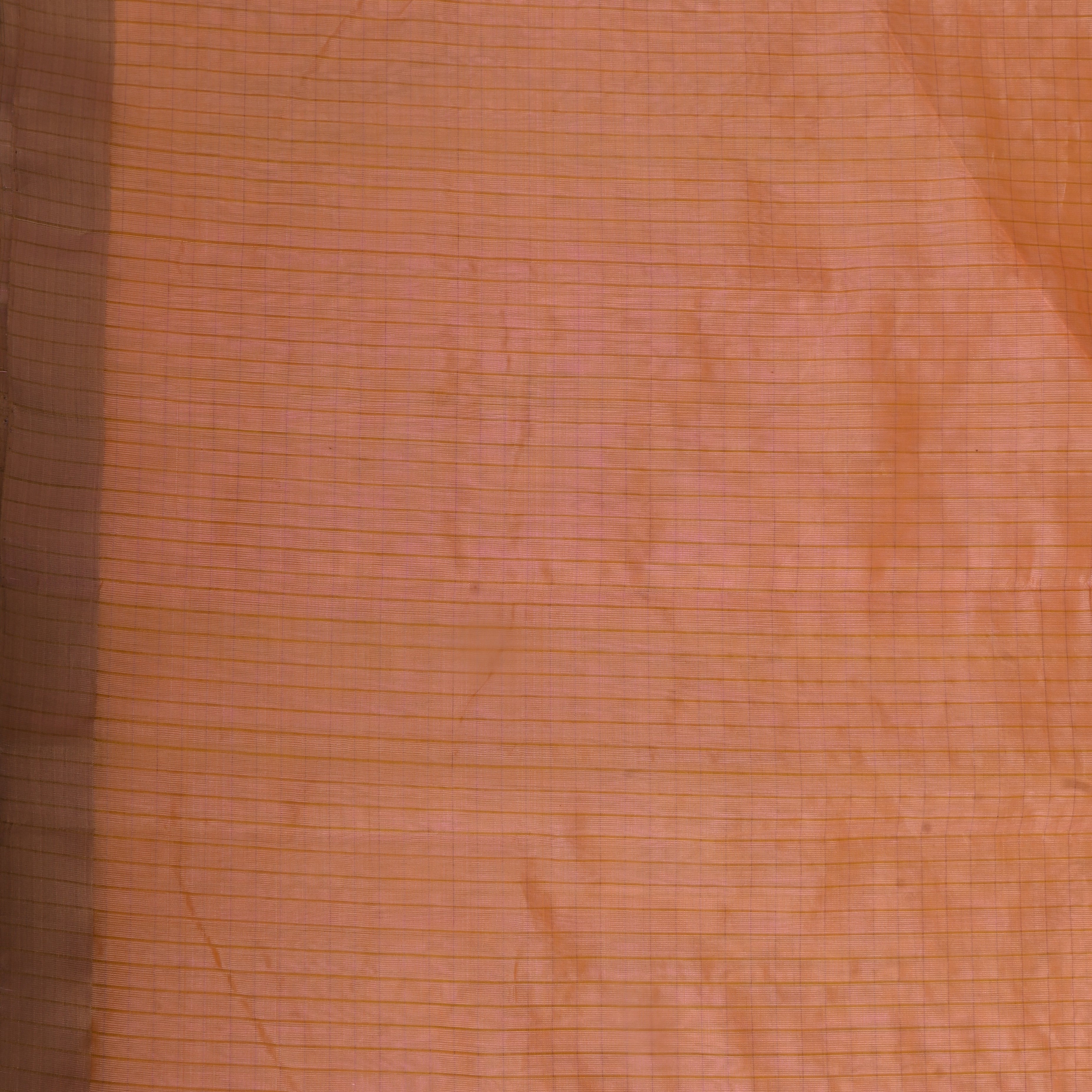 Light Salmon Jamawar Silk Fabric With Checks Pattern
