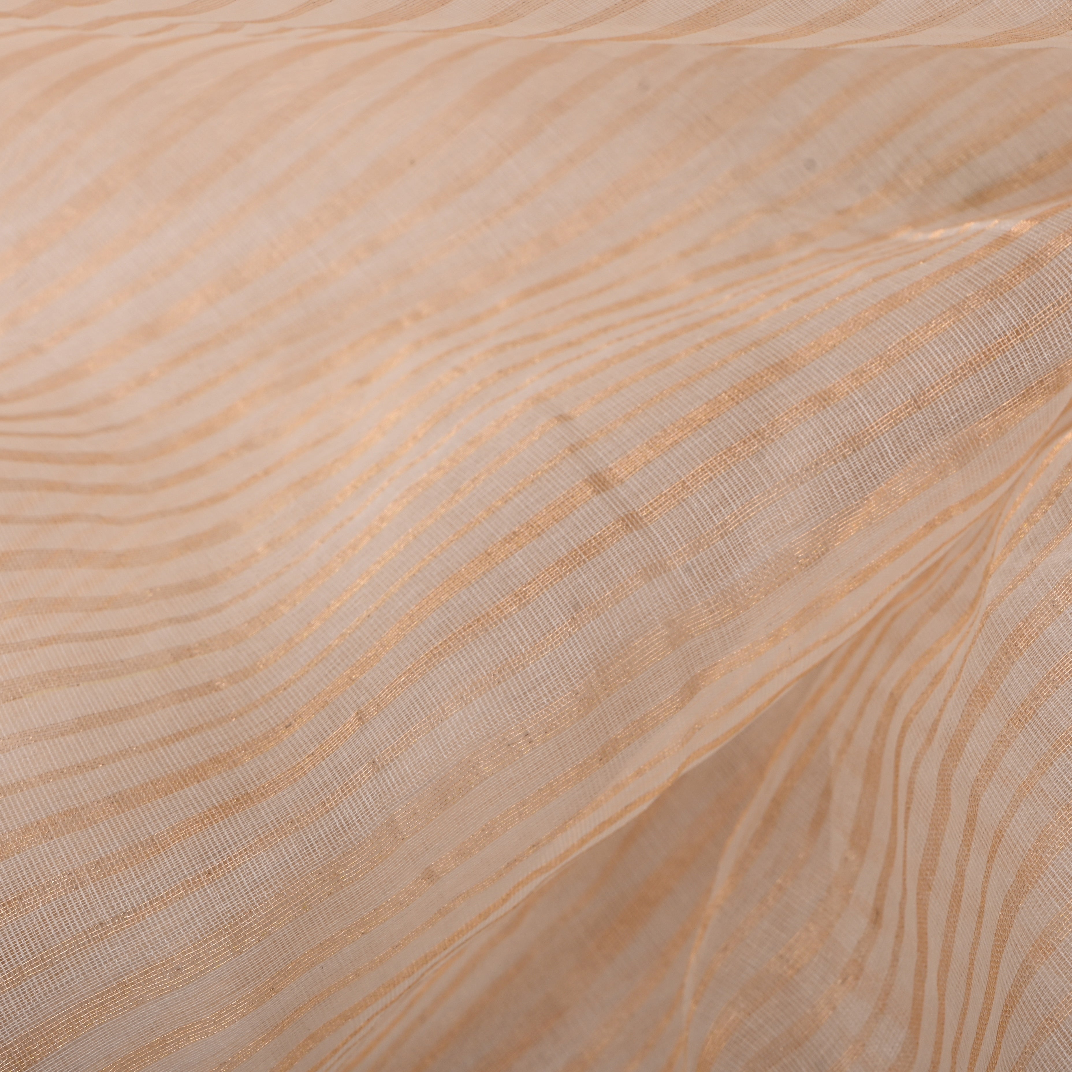 Off-White Solid Organza Fabric