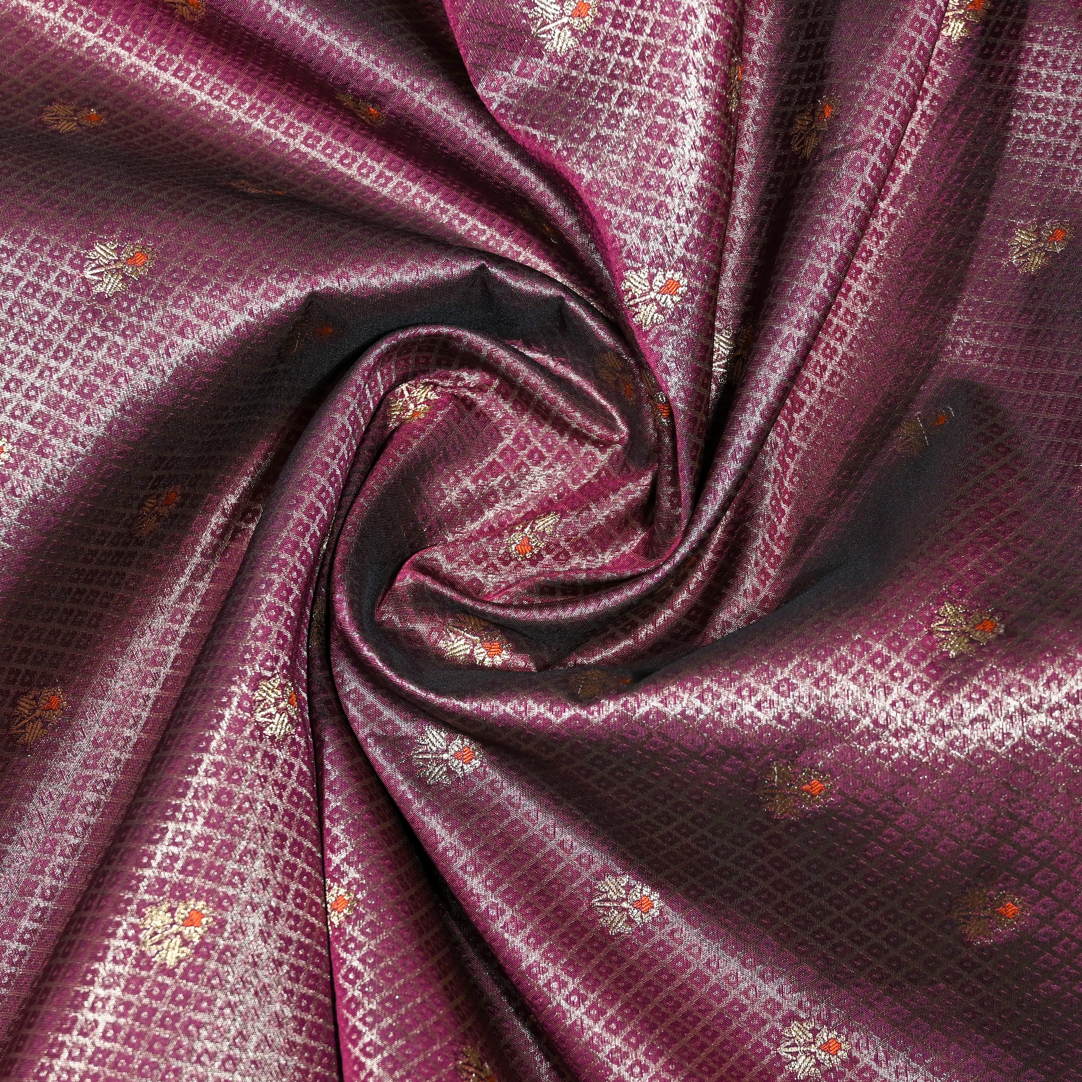 Plum Purple Banaras With Intricate Design