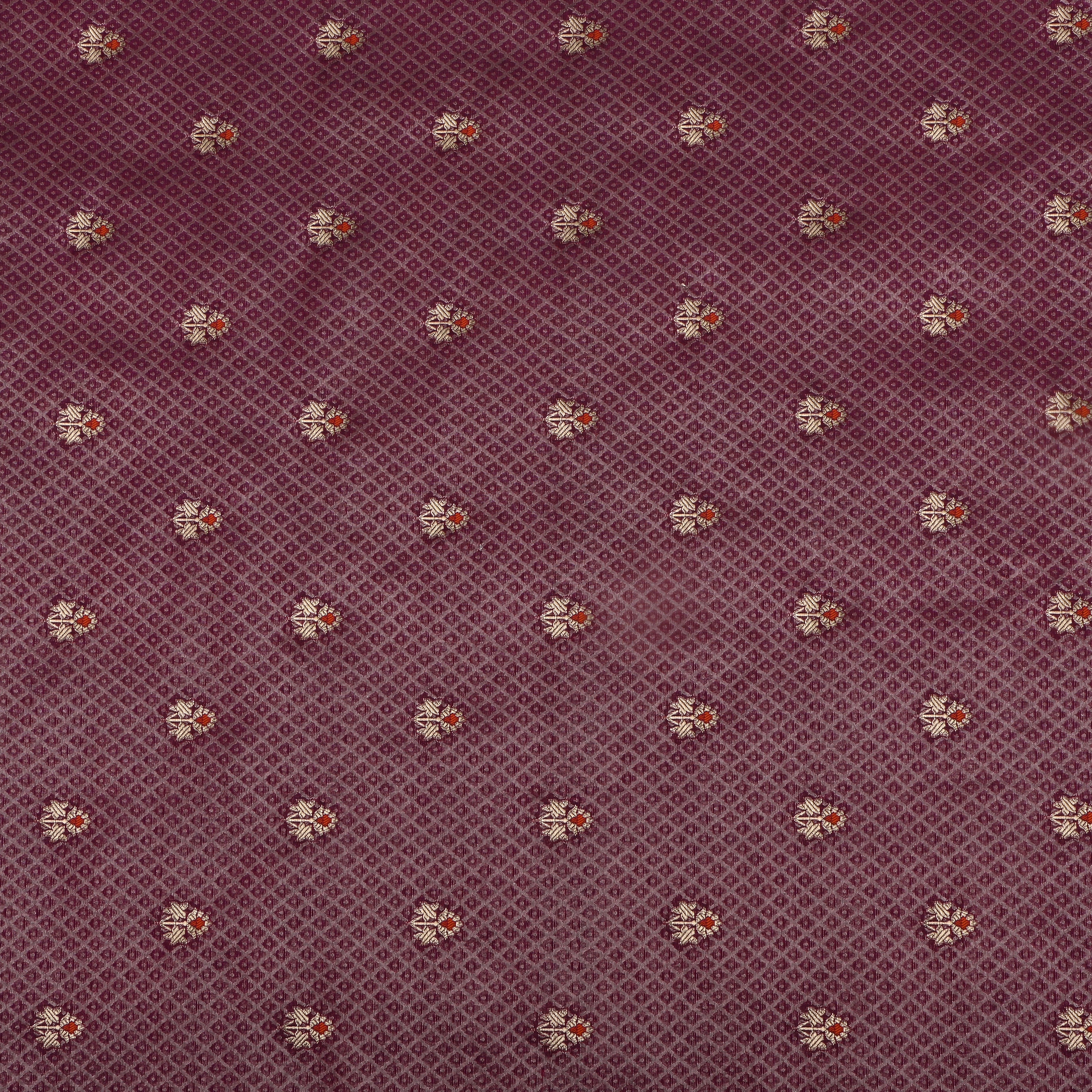 Plum Purple Banaras With Intricate Design