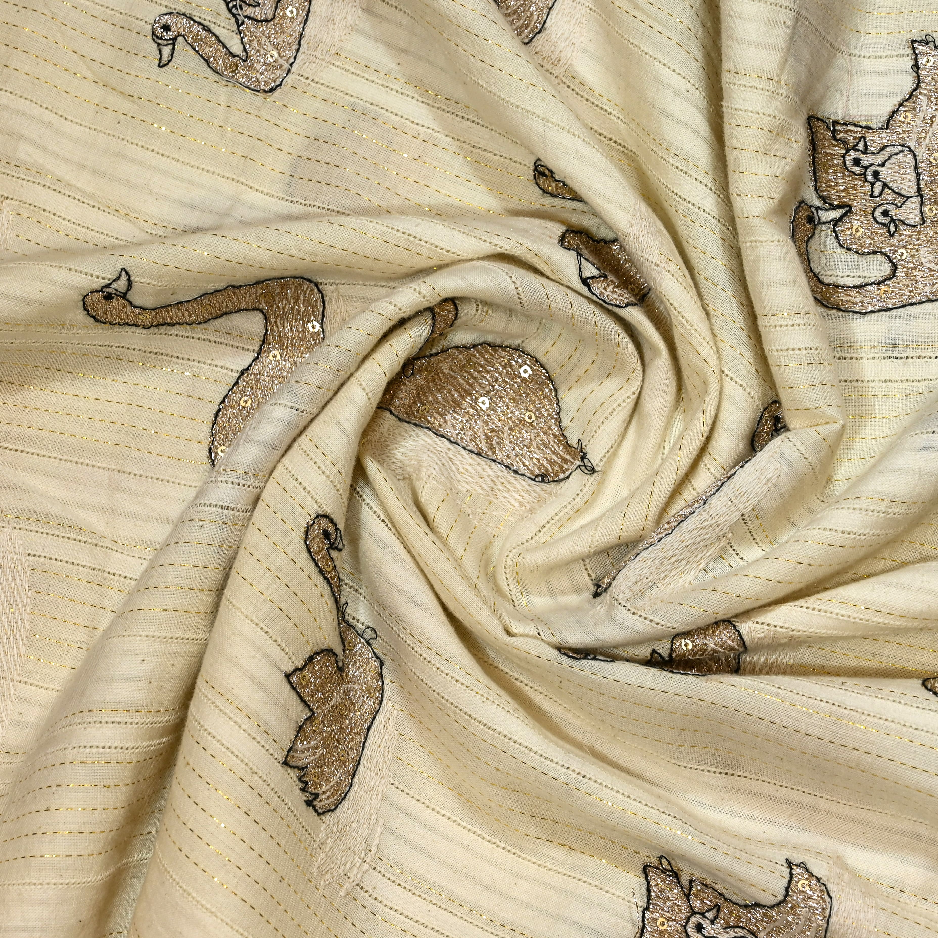 Off- White Cotton Fabric