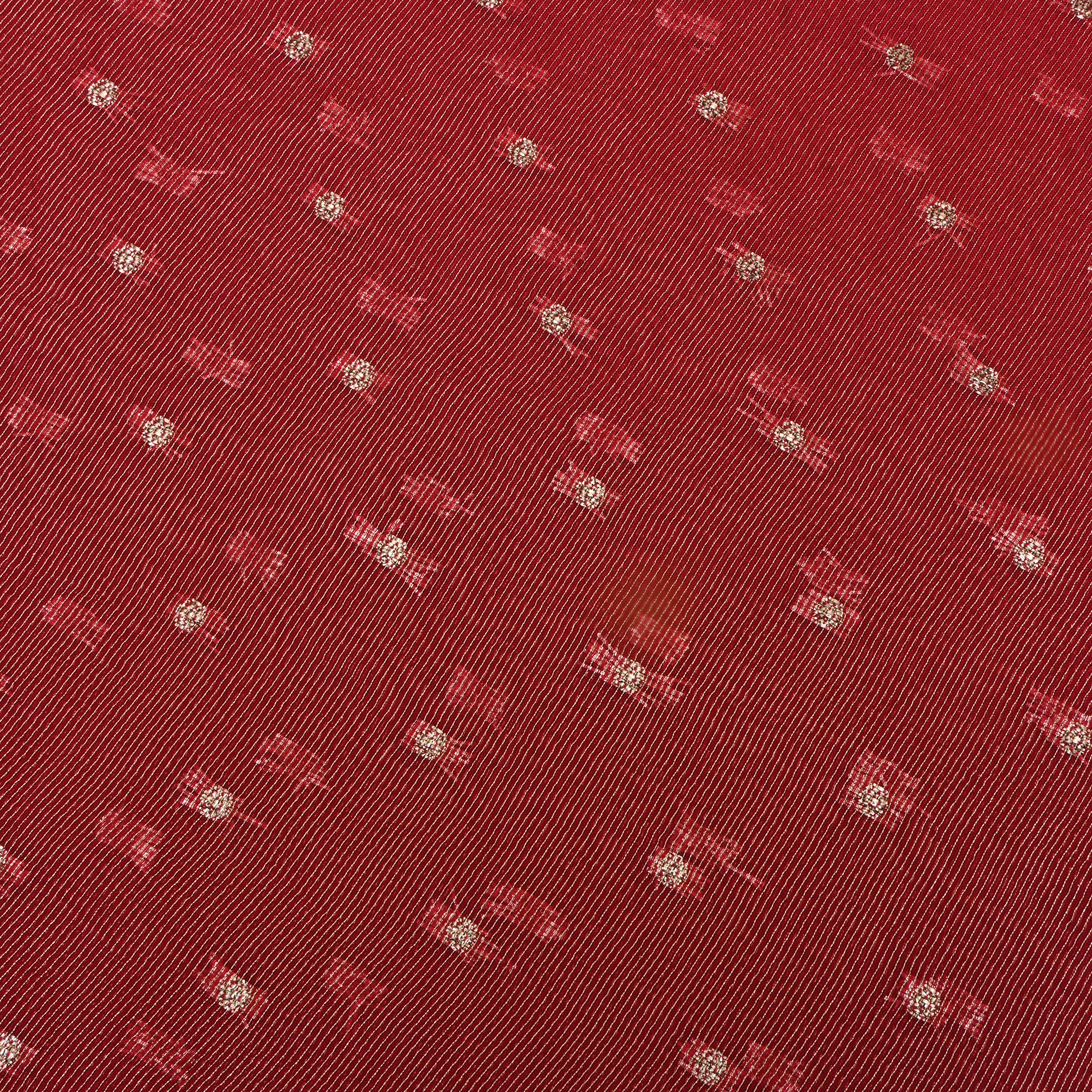 Strawberry Pink Banarasi Fabric