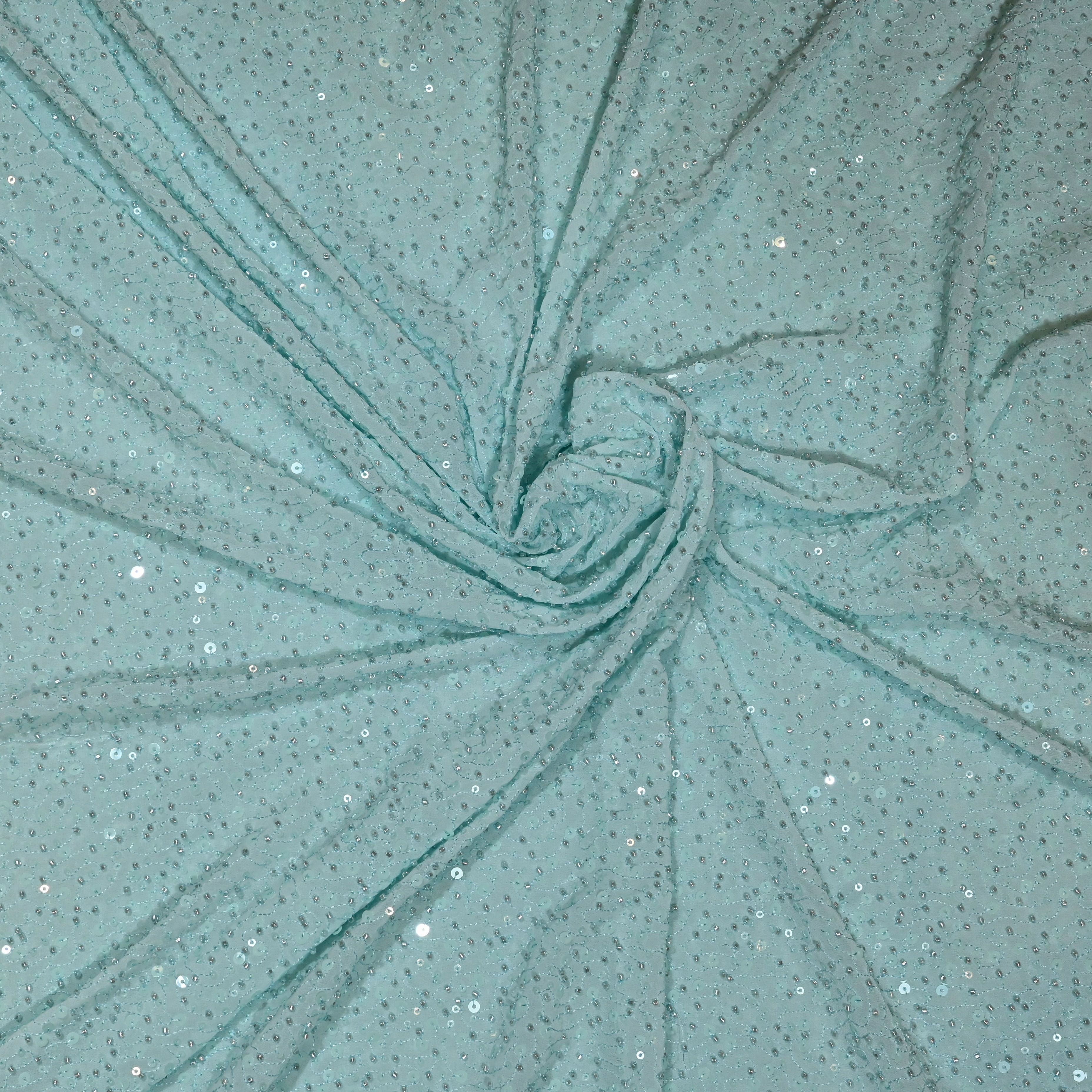 Powder Blue Georgette Fabric