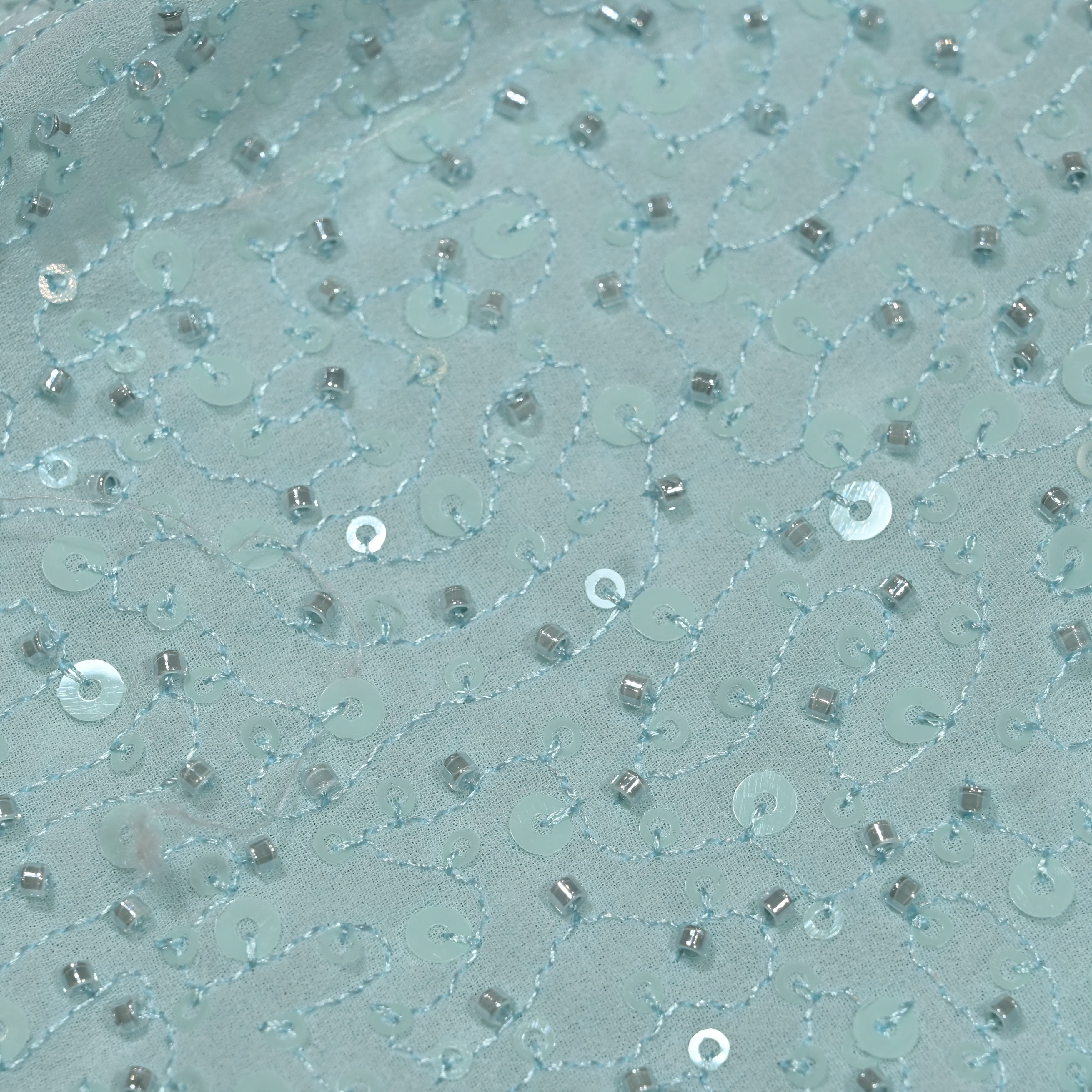 Powder Blue Georgette Fabric