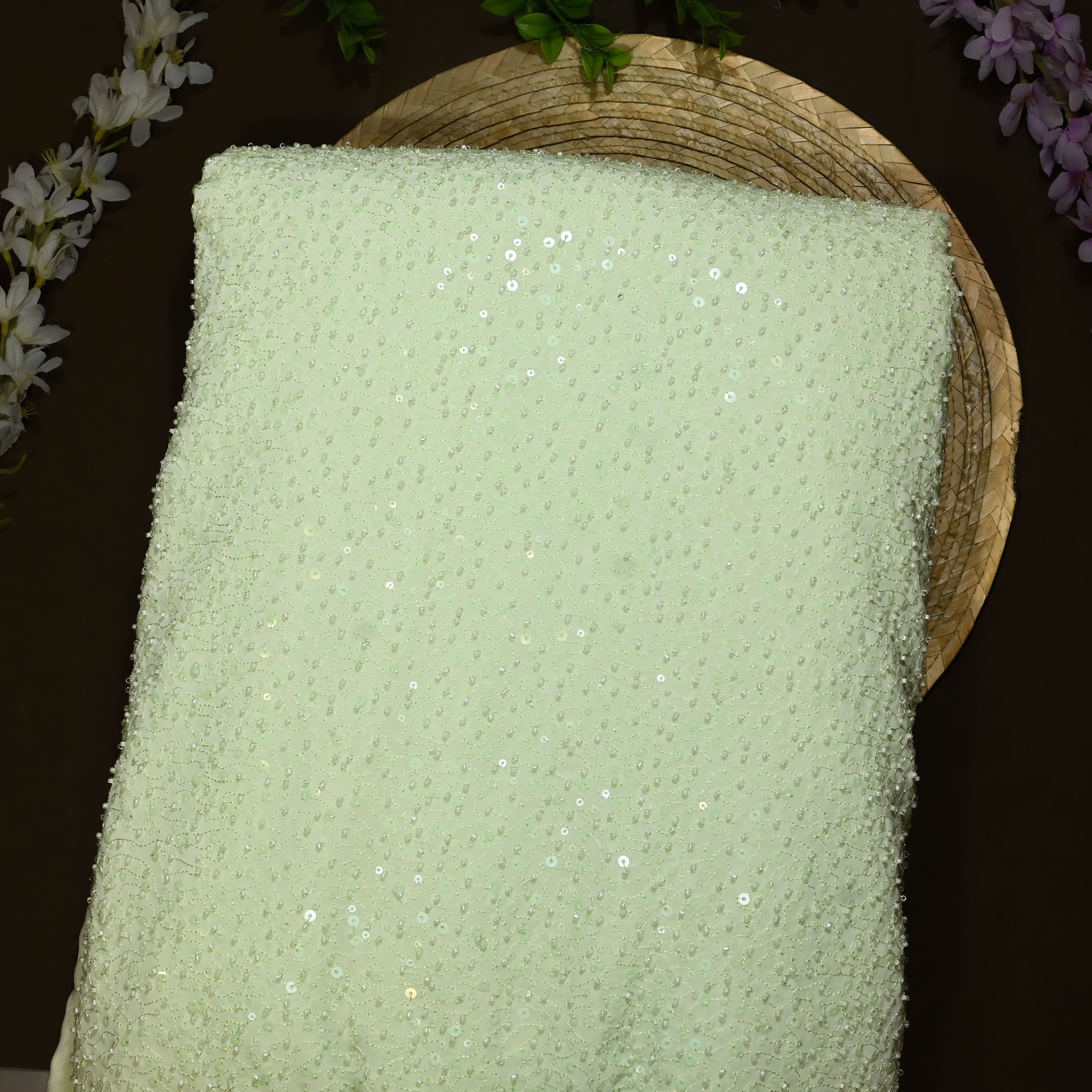 Gin Green Georgette Fabric