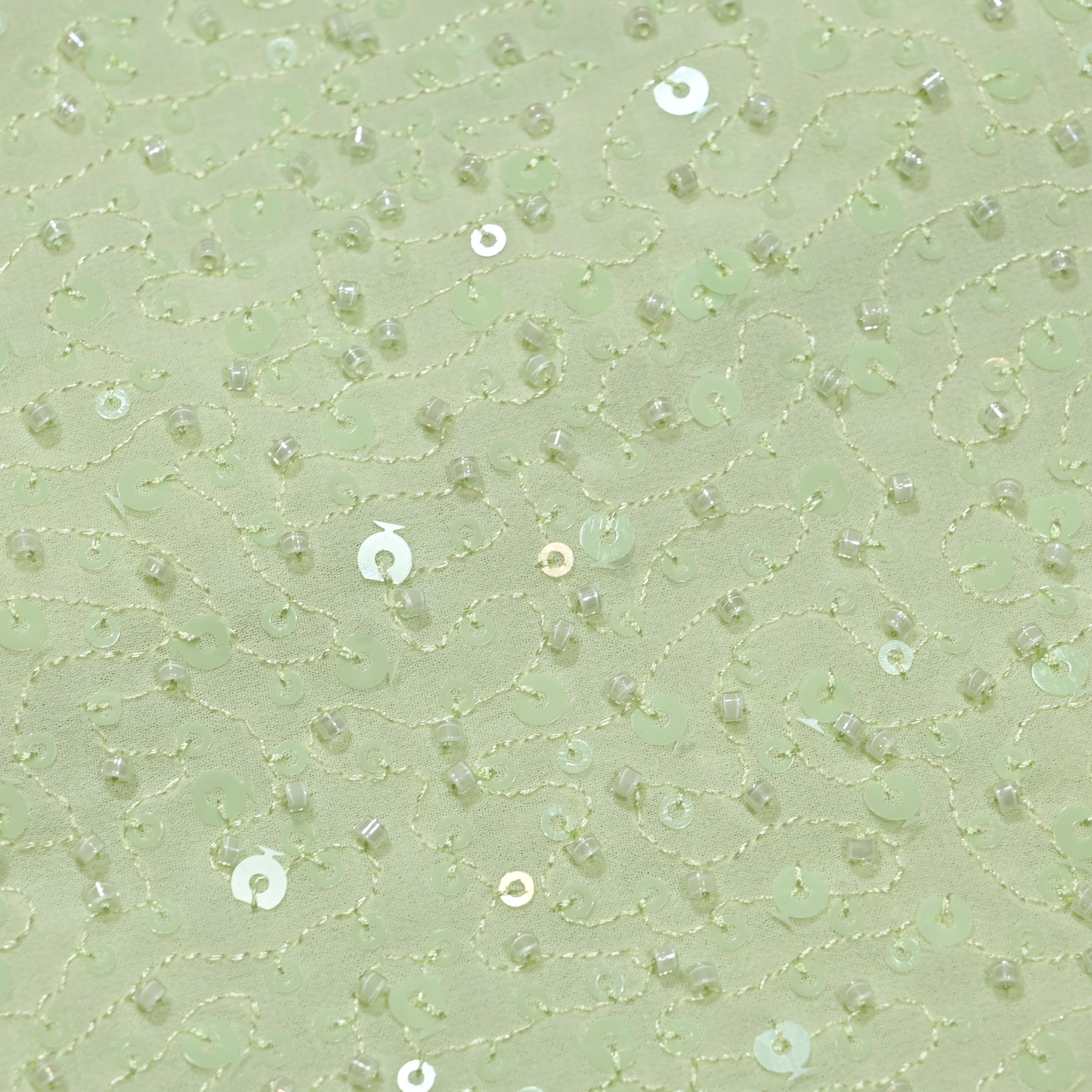 Gin Green Georgette Fabric
