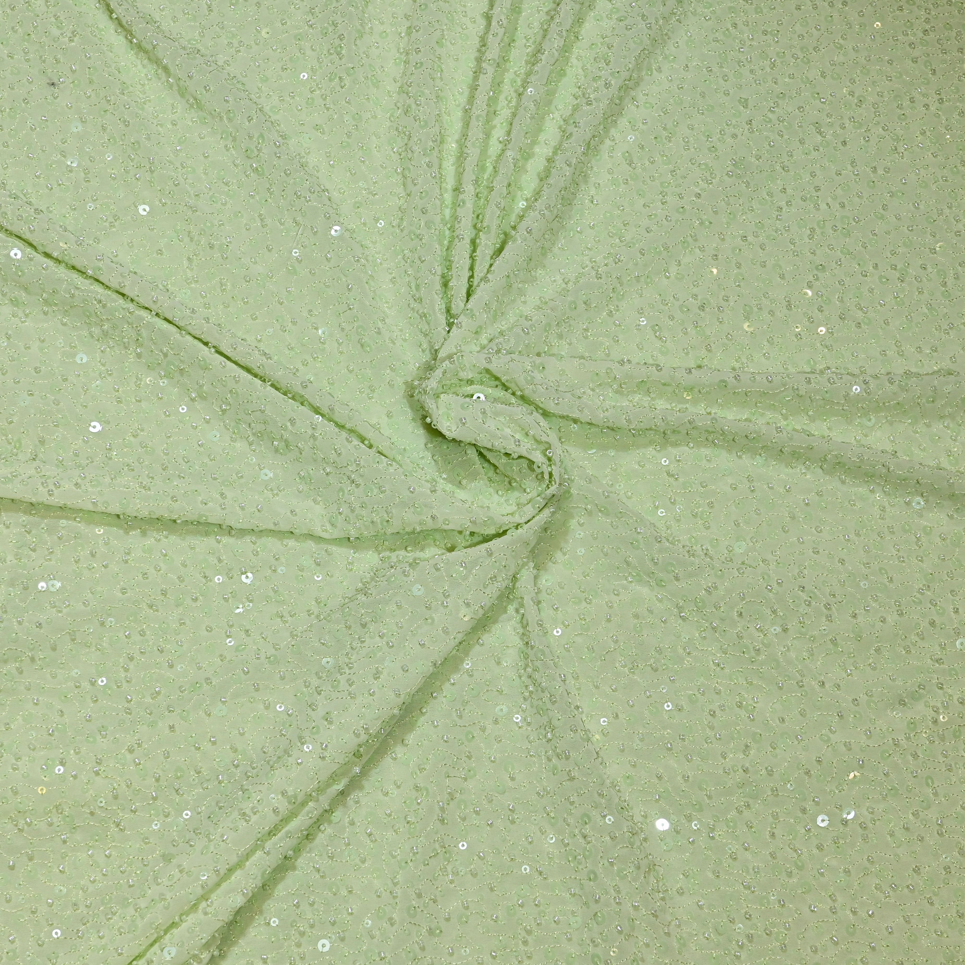 Gin Green Georgette Fabric