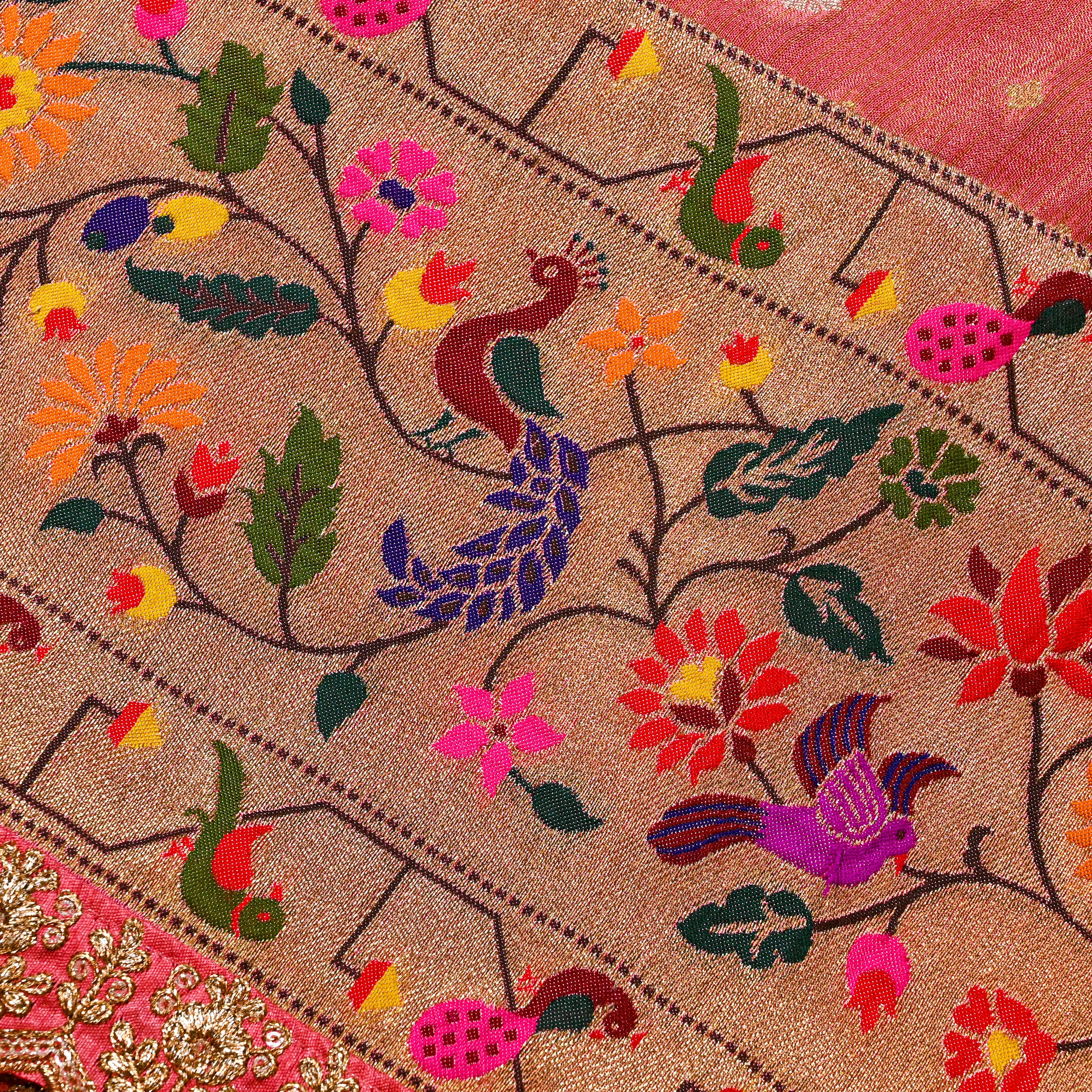 Peachy Pink Tissue Fabric