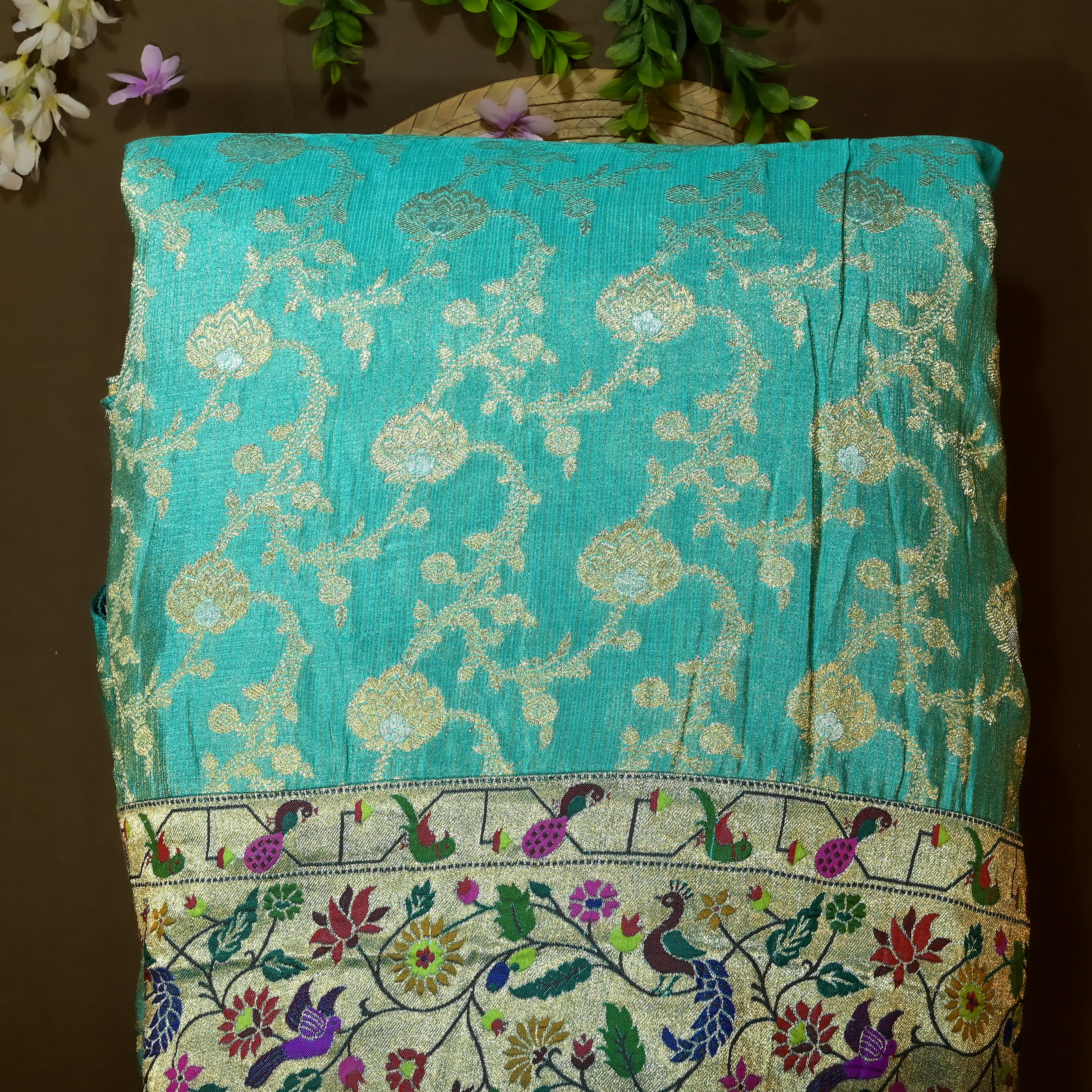 Bright Teal Tissue Fabric