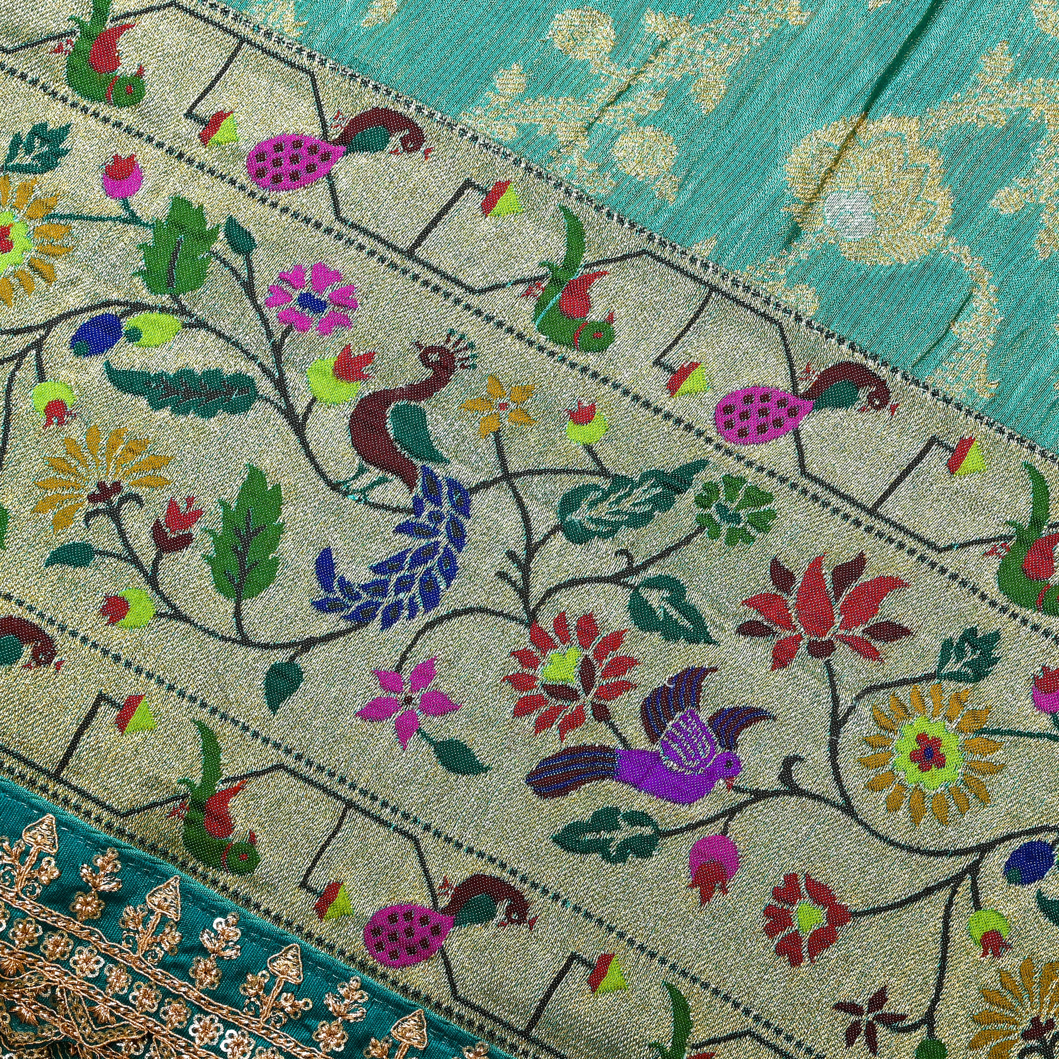 Bright Teal Tissue Fabric