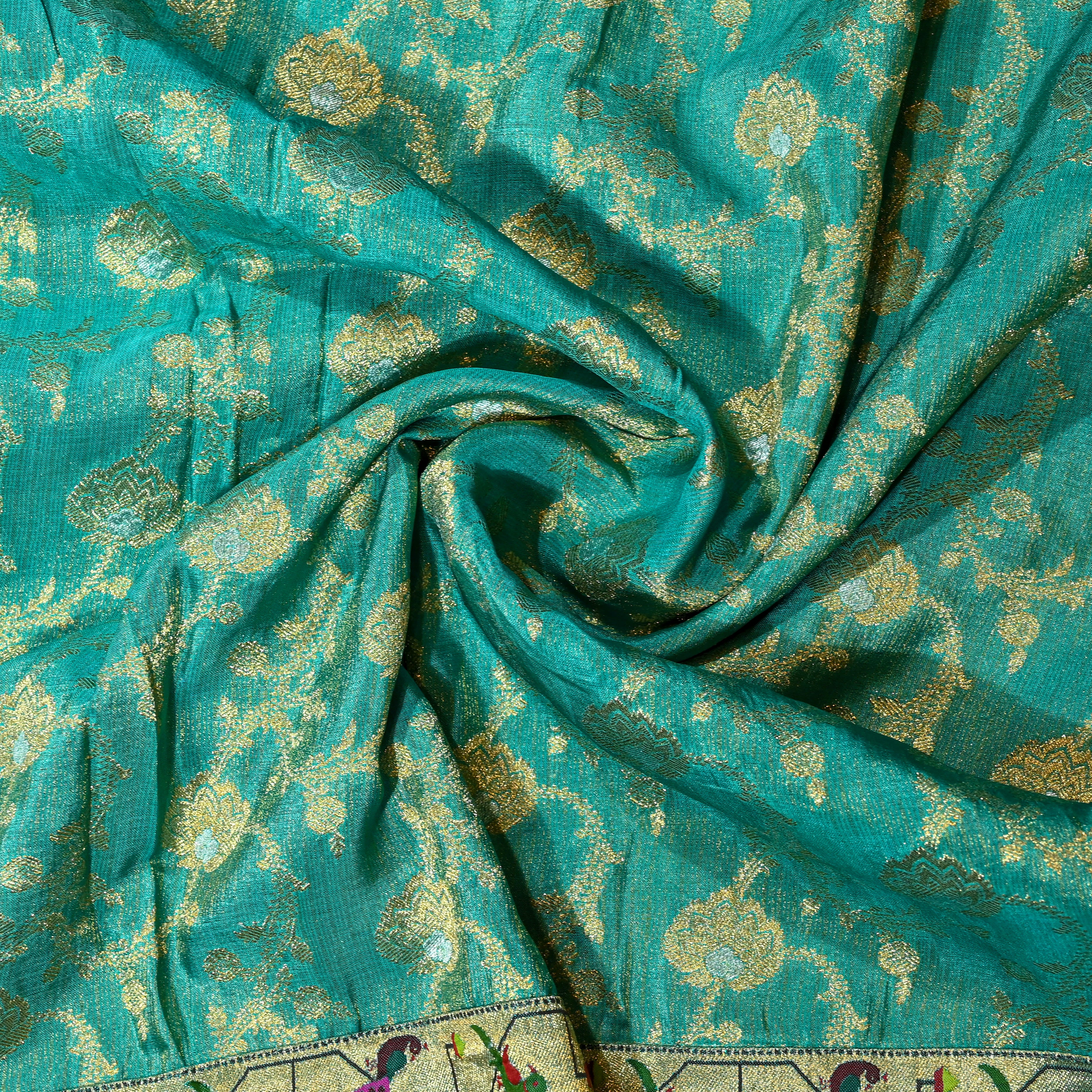 Bright Teal Tissue Fabric
