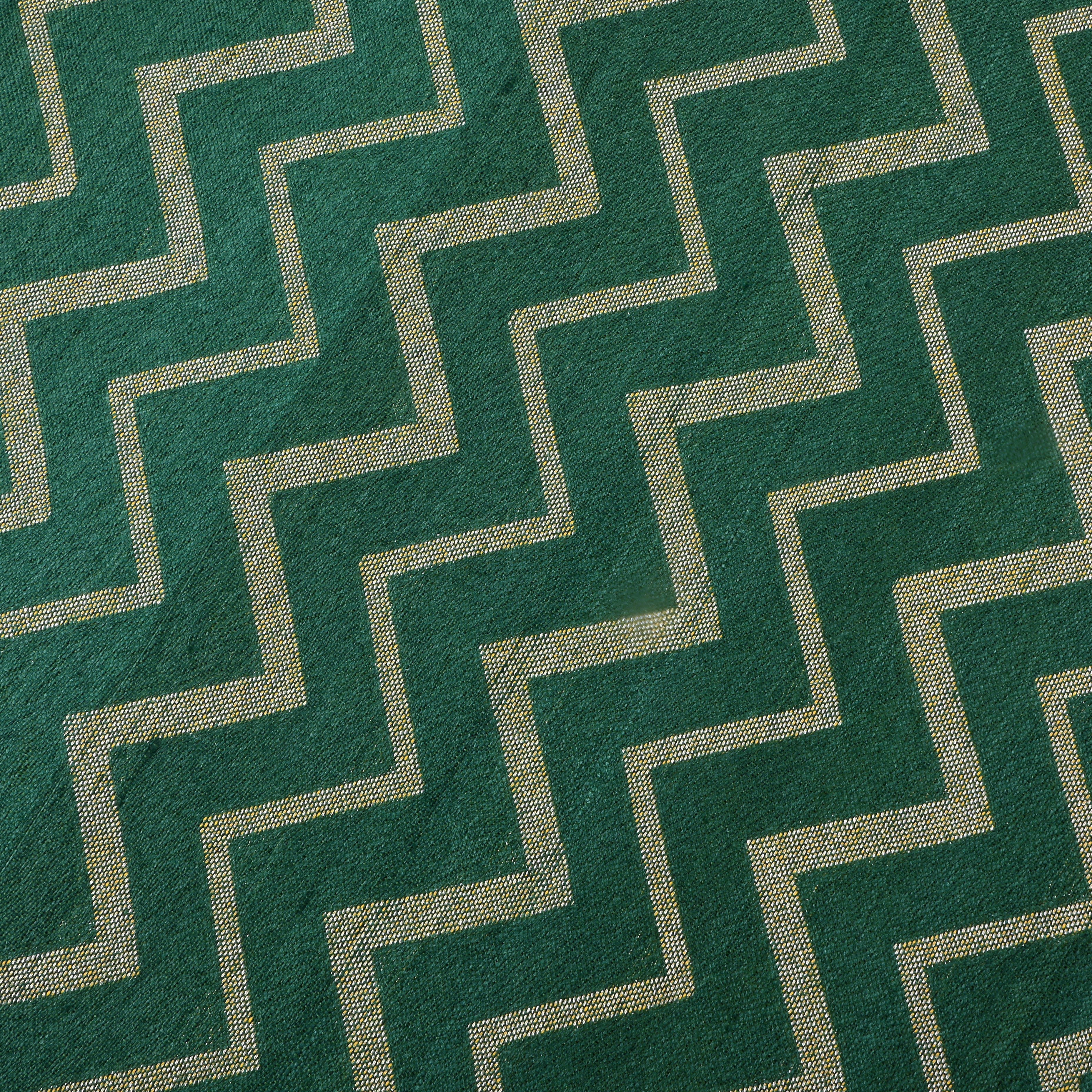 Bottle Green Tussar Fabric With Pattern