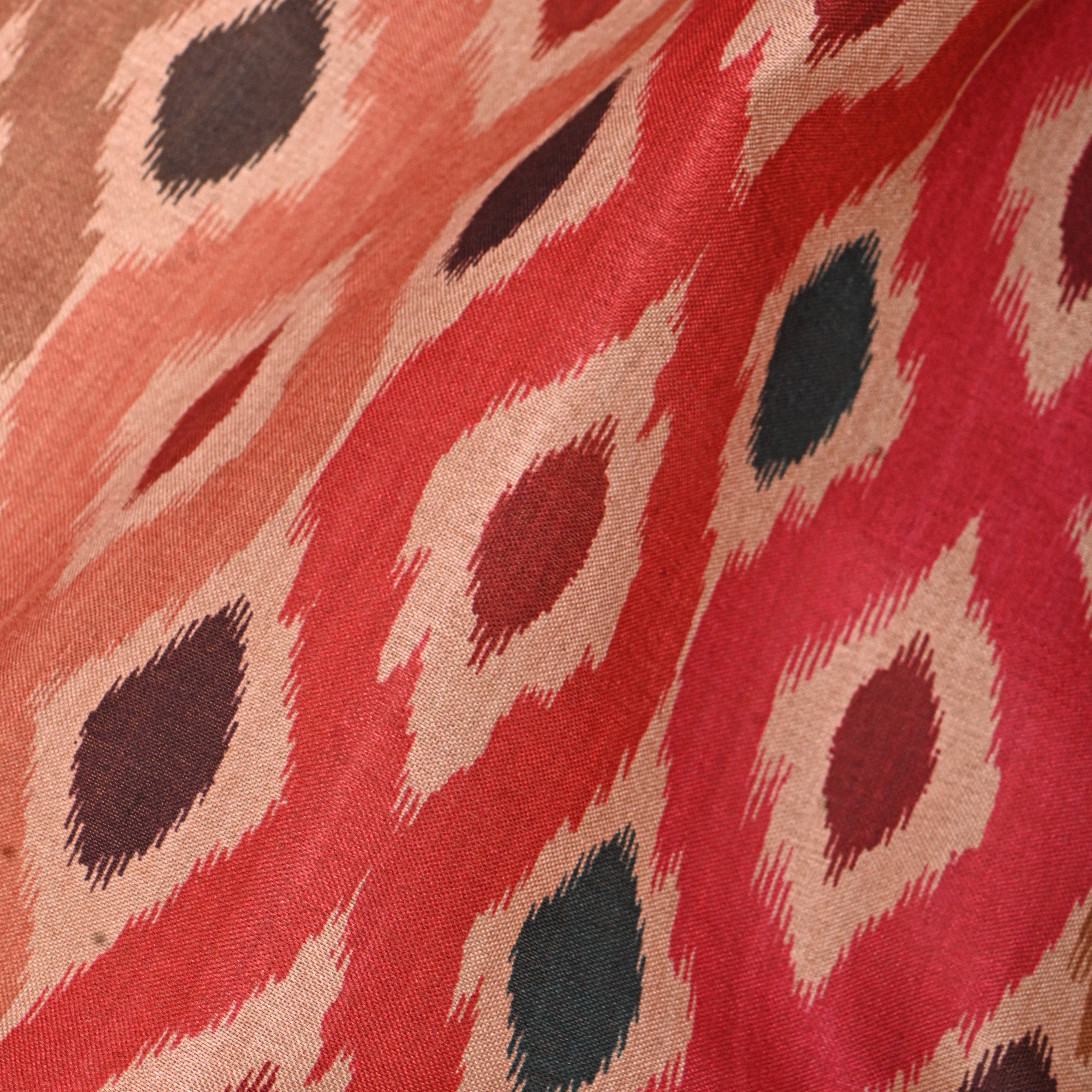 Multi-Color Tussar Fabric With Digital Prints