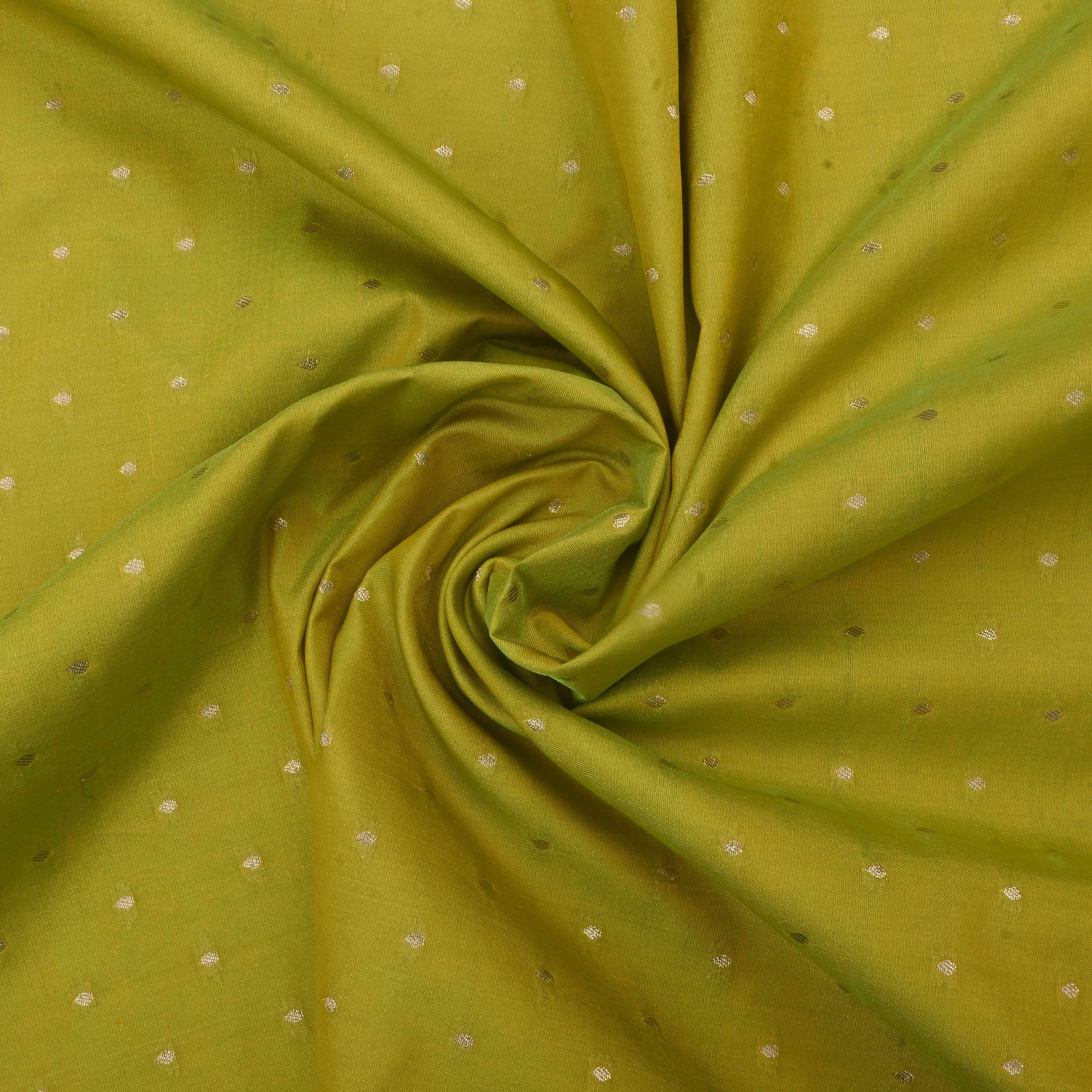 Lemon Ginger Yellow Jamawar Silk Fabric With Butti'S