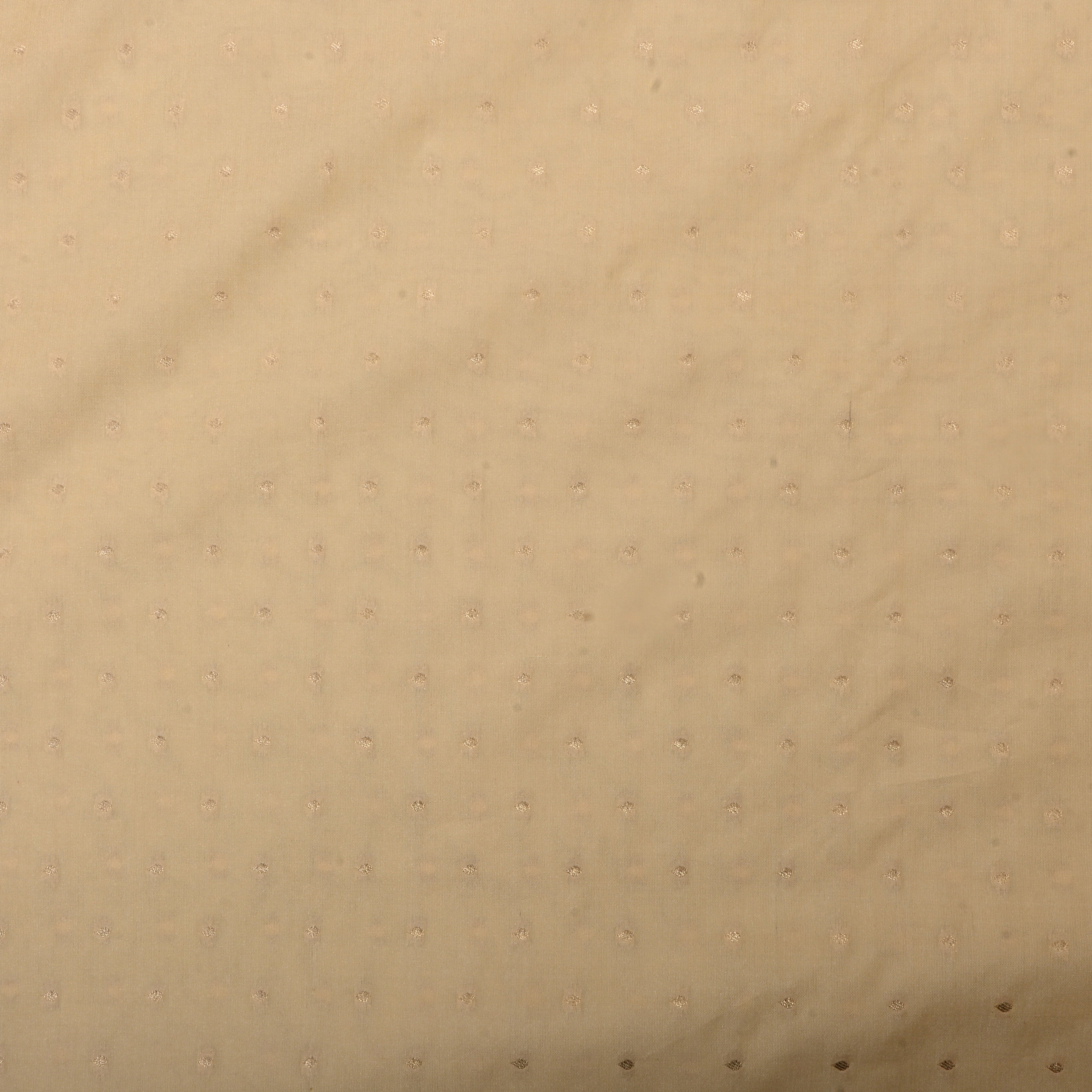 Burly Wood Yellow Jamawar Silk Fabric With Butti'S