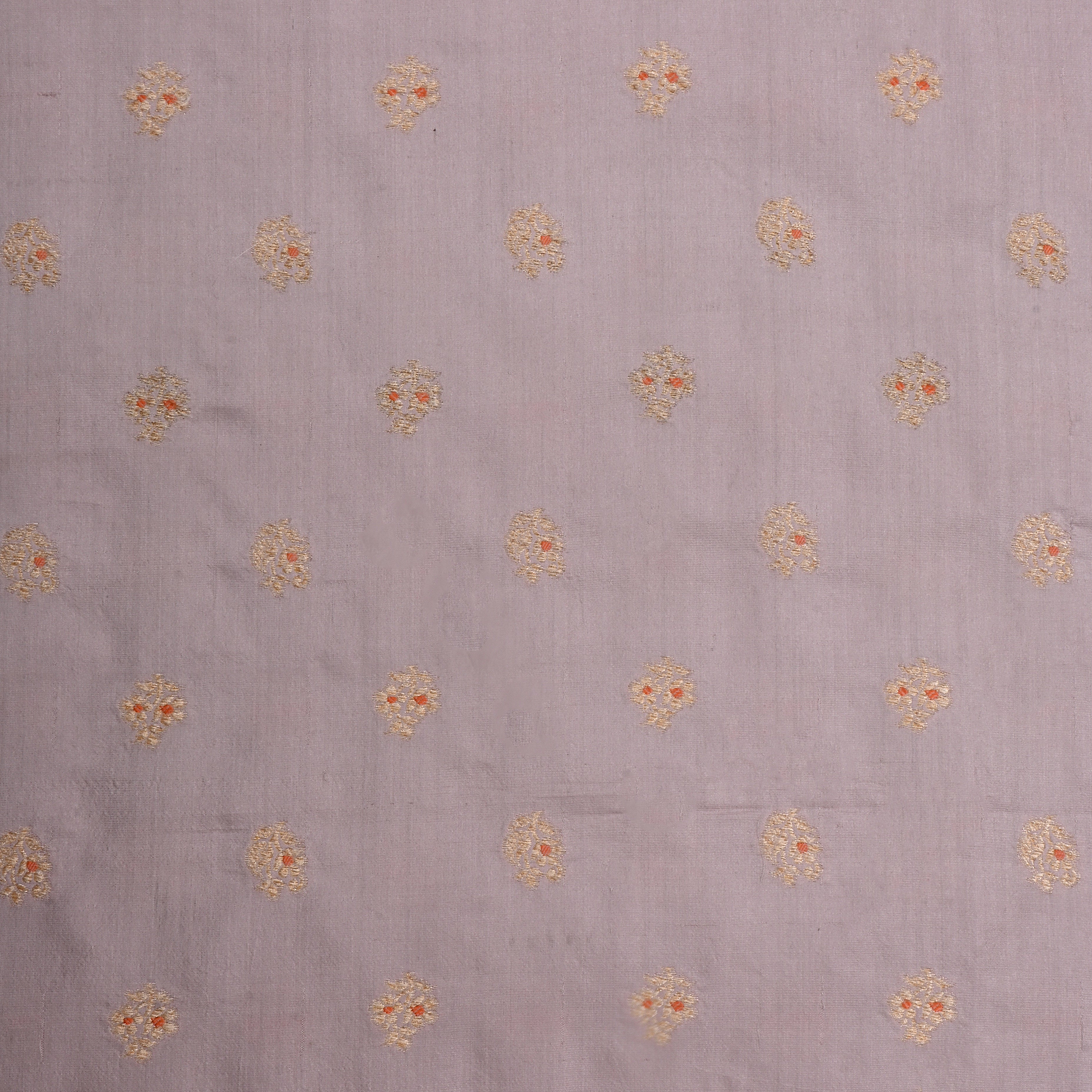 Martini Pinkish Red Jamawar Silk Fabric With Butti'S