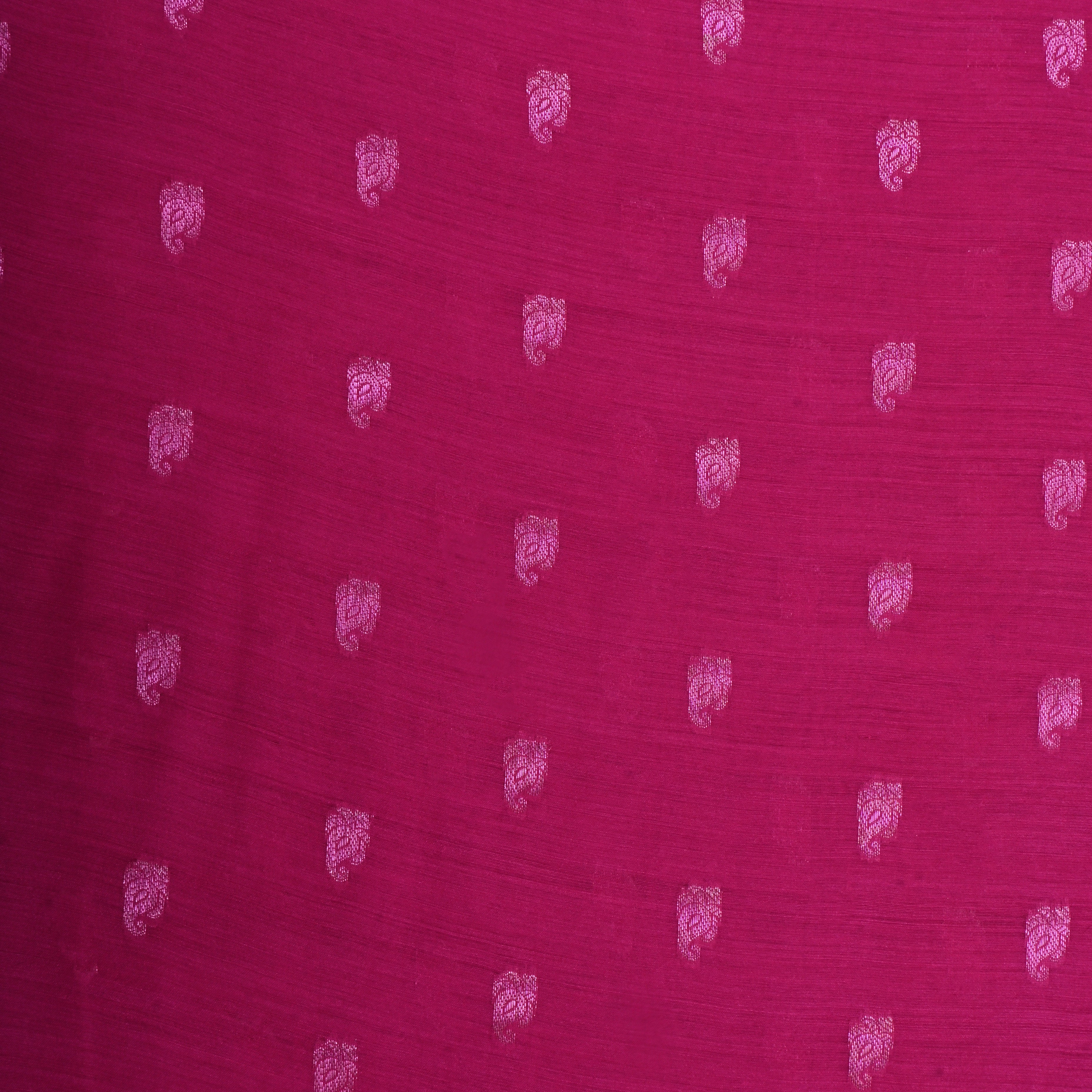 Berry Pinkish Red Jamawar Moonga Fabric With Butti'S
