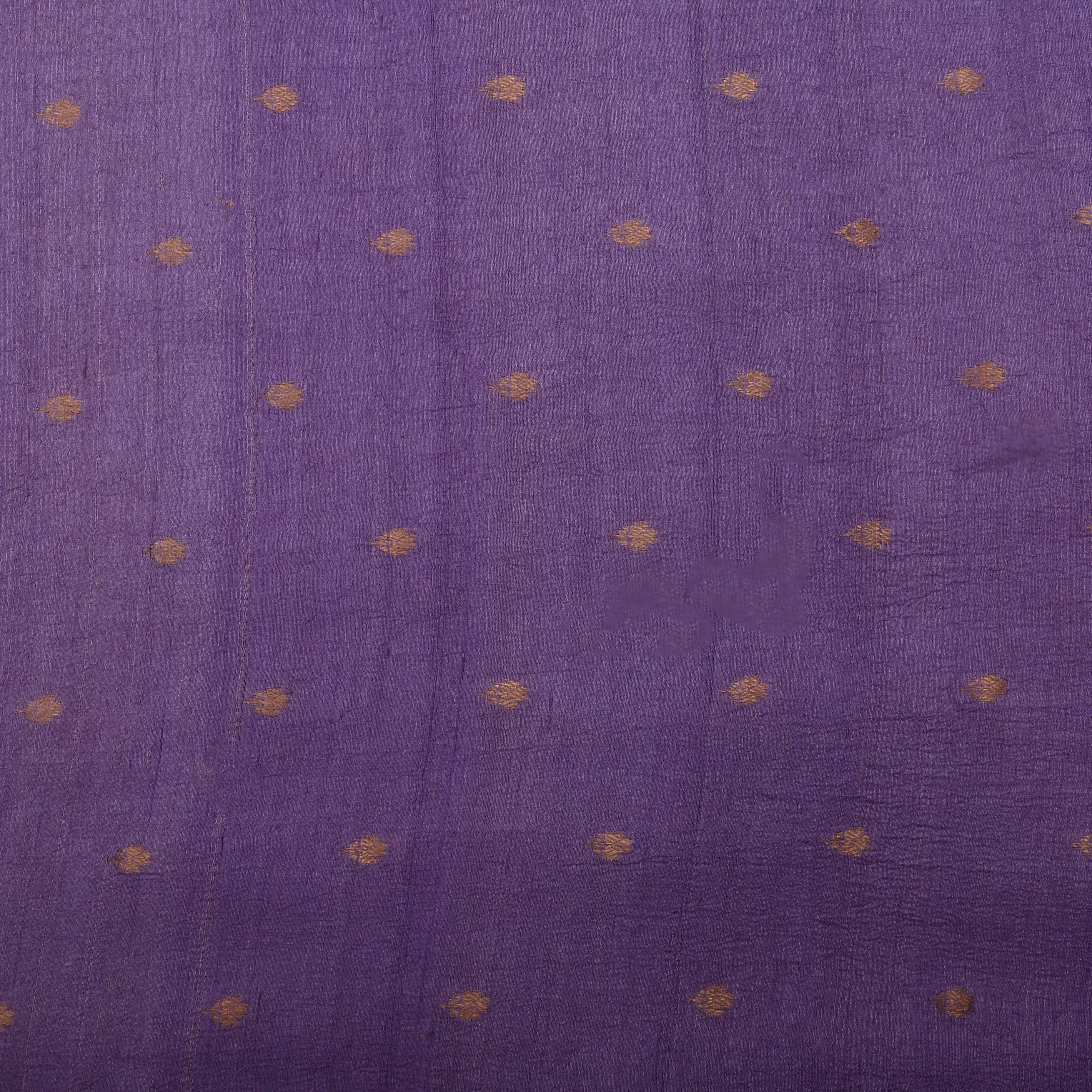 Dusty Purple Jamawar Tussar Fabric With Butti'S