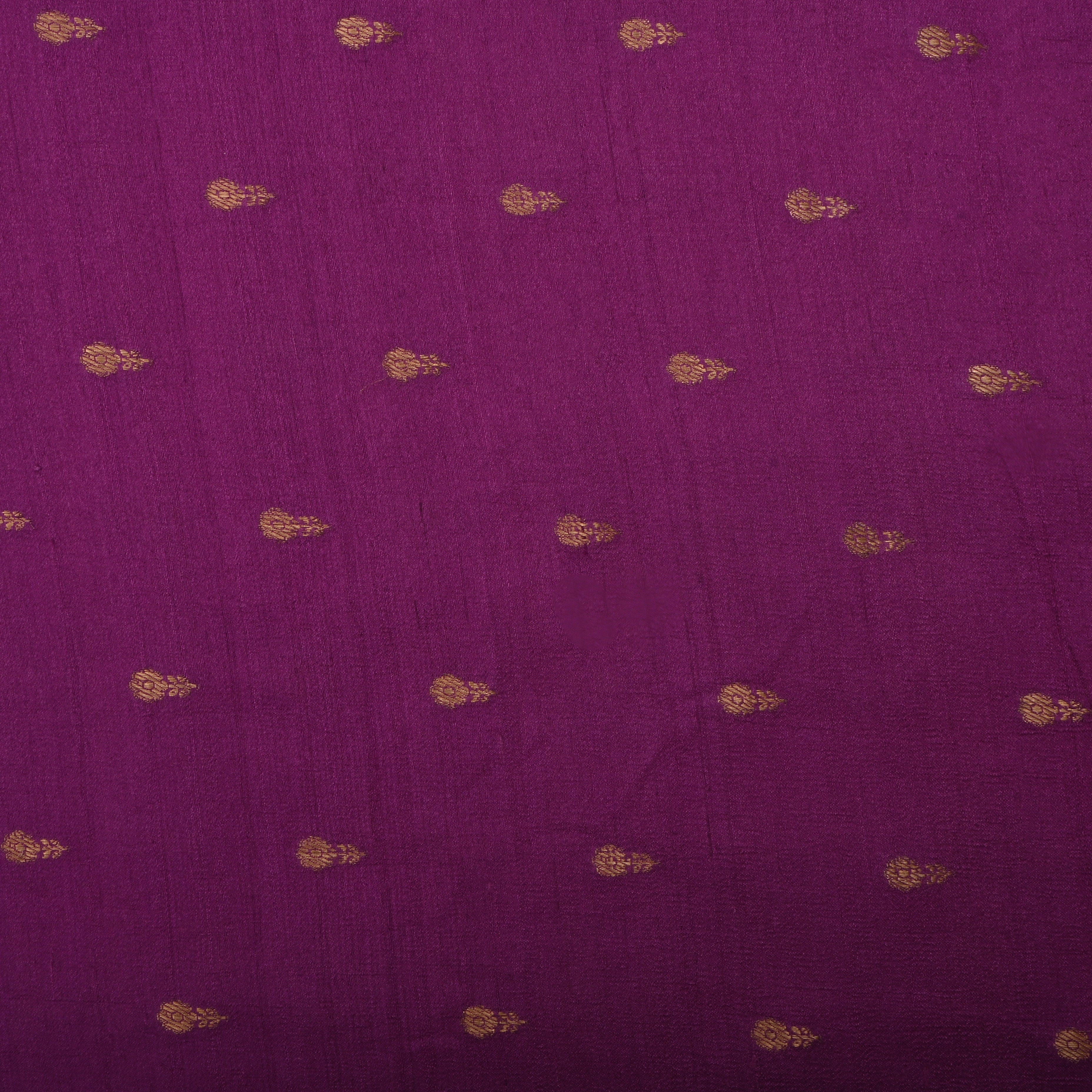 Boysenberry Purple Jamawar Tussar Fabric With Butti'S