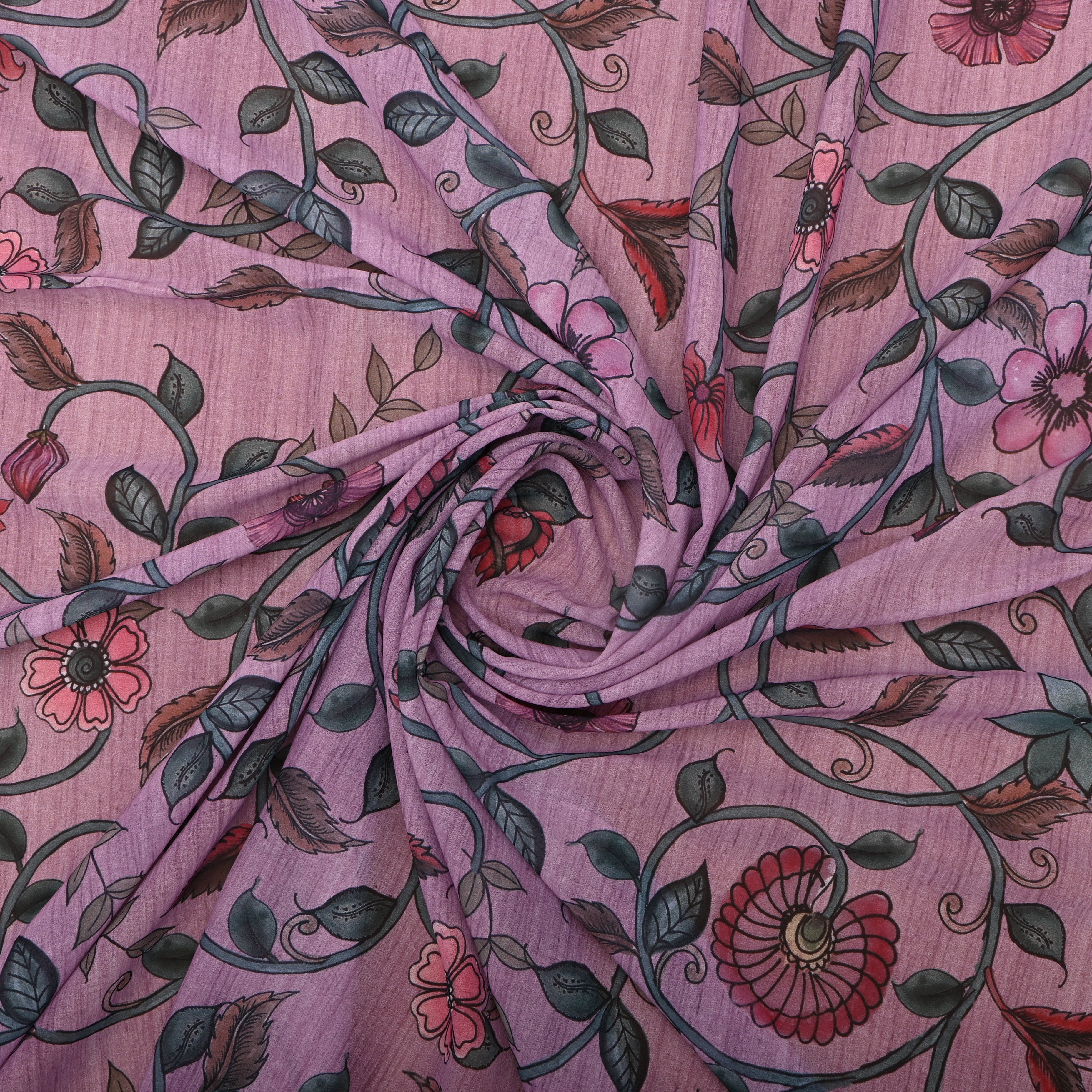 Shampoo Pink Silk Printed Fabric