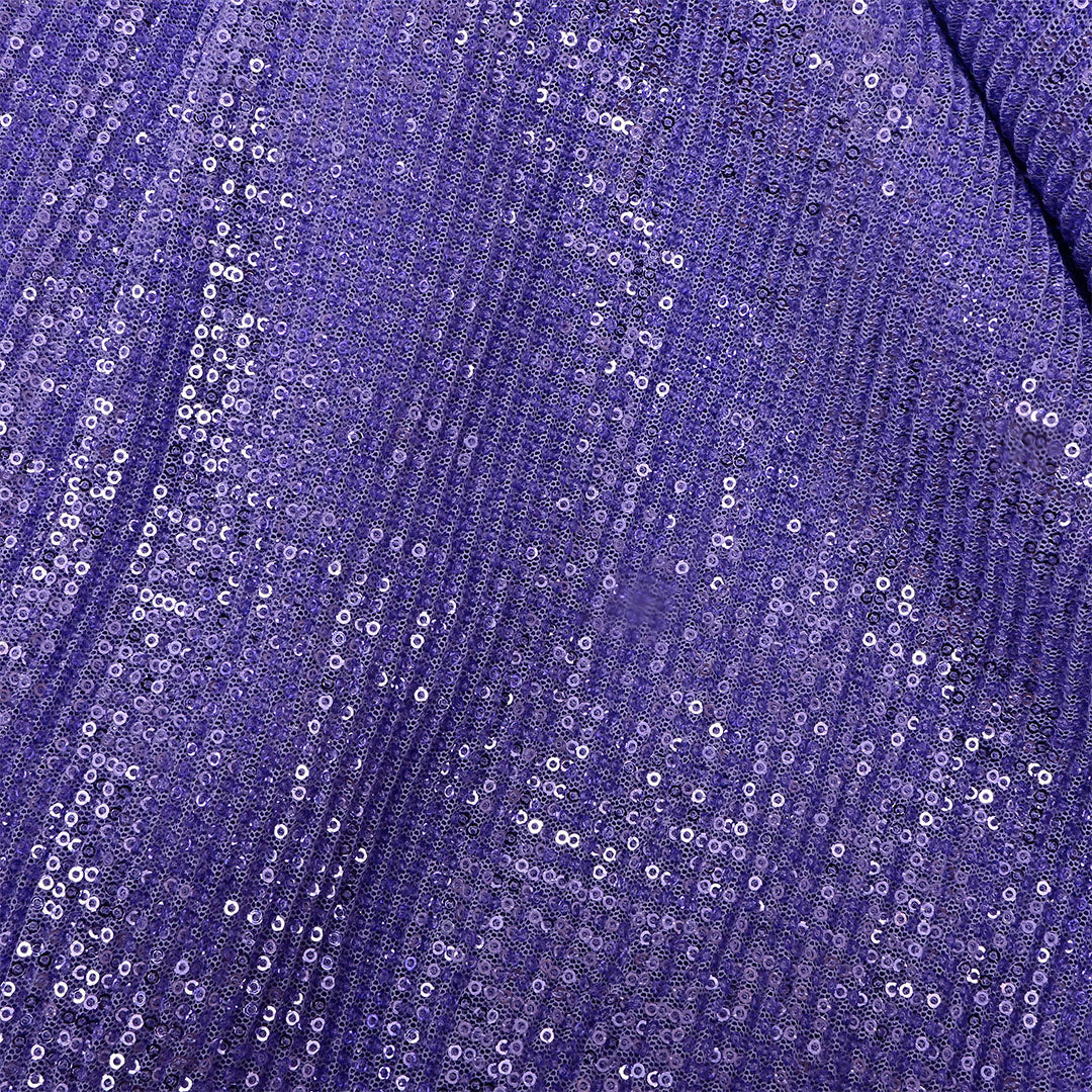 Chetwode Bluish Purple Netted Sequins Work Fabric
