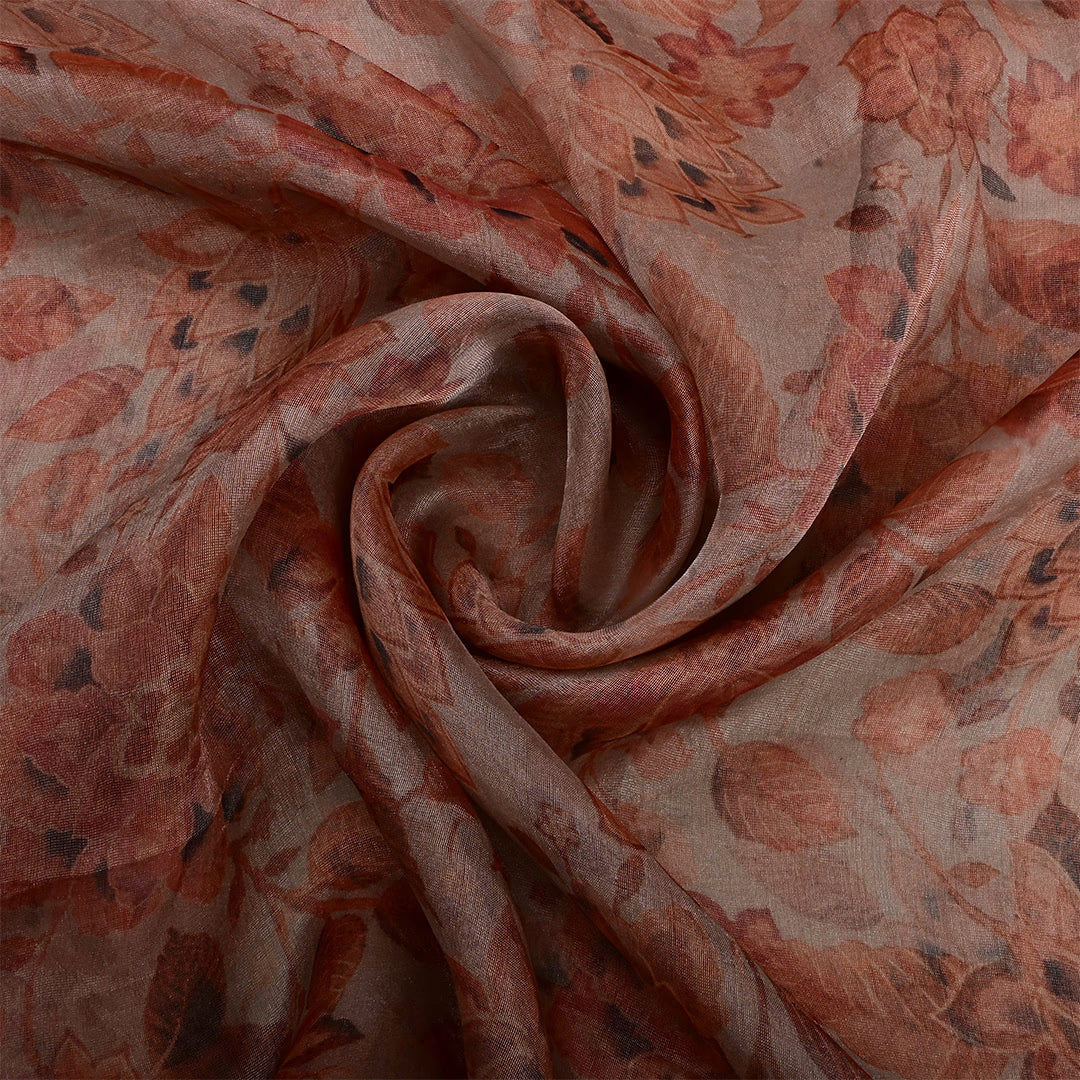 Light Grey Tissue Printed Fabric