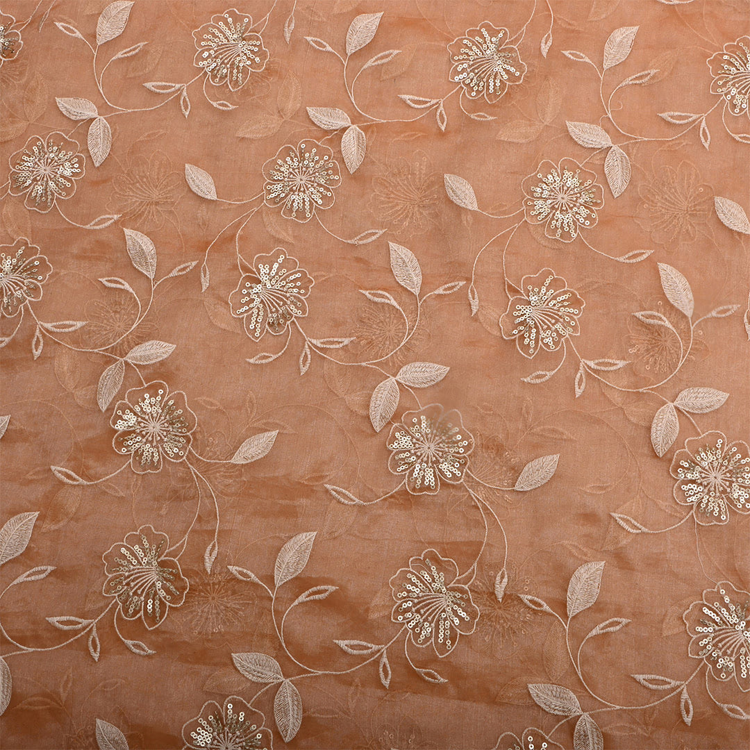 Burning Sand Tissue Embroidered Fabric