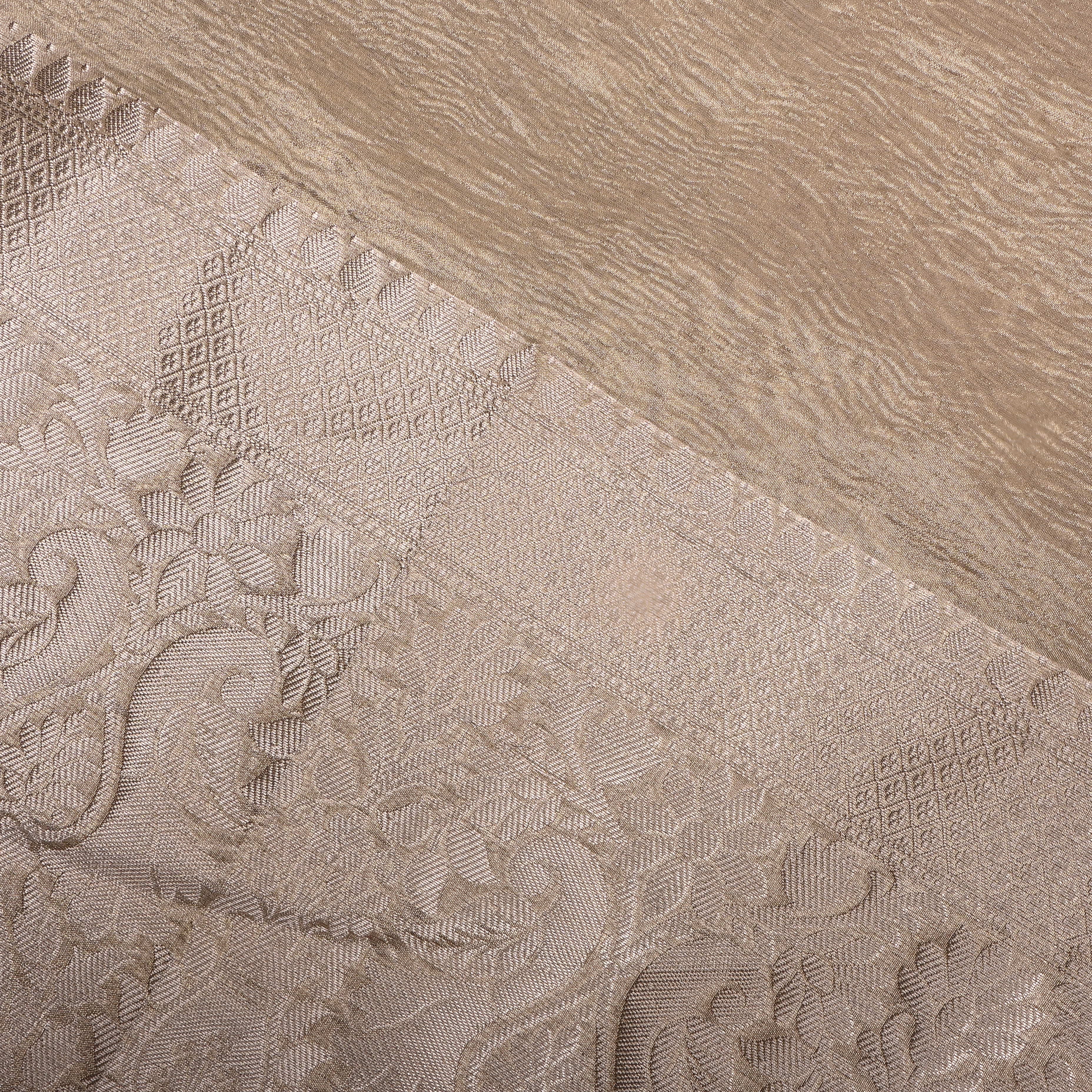 Golden Zari Woven Tissue Fabric