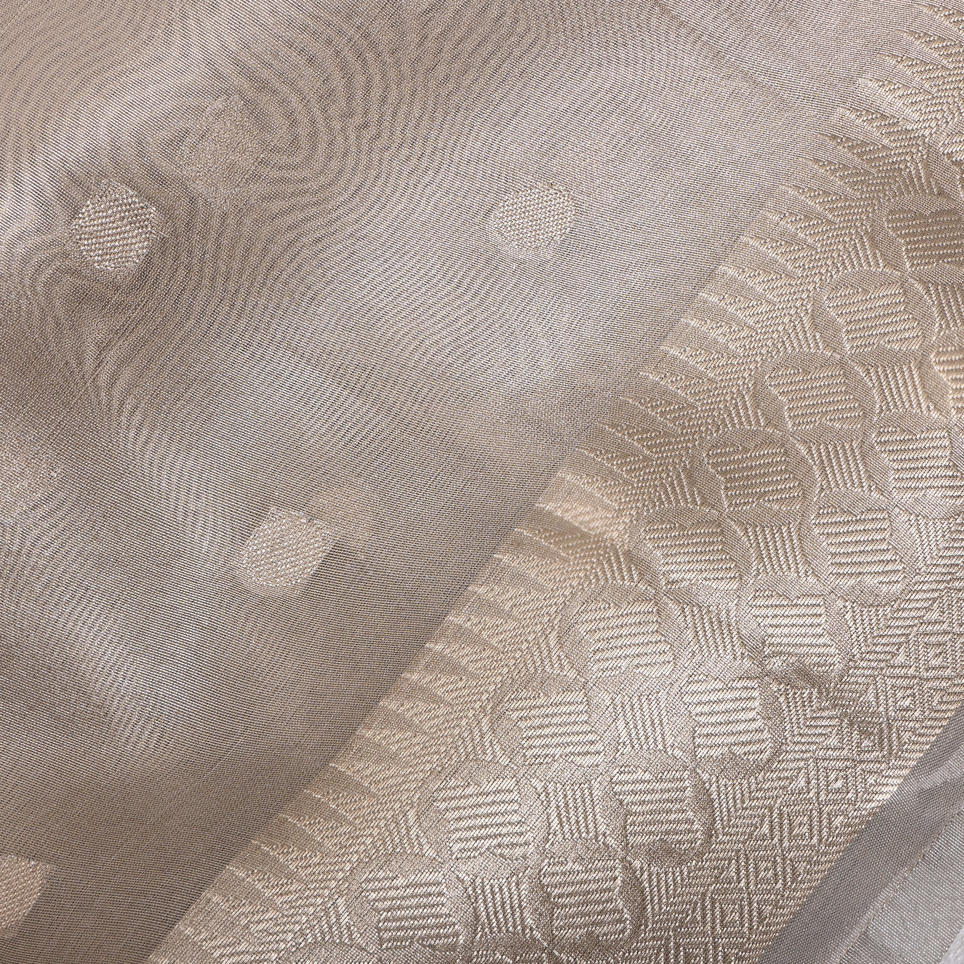 Golden Zari Woven Tissue Fabric