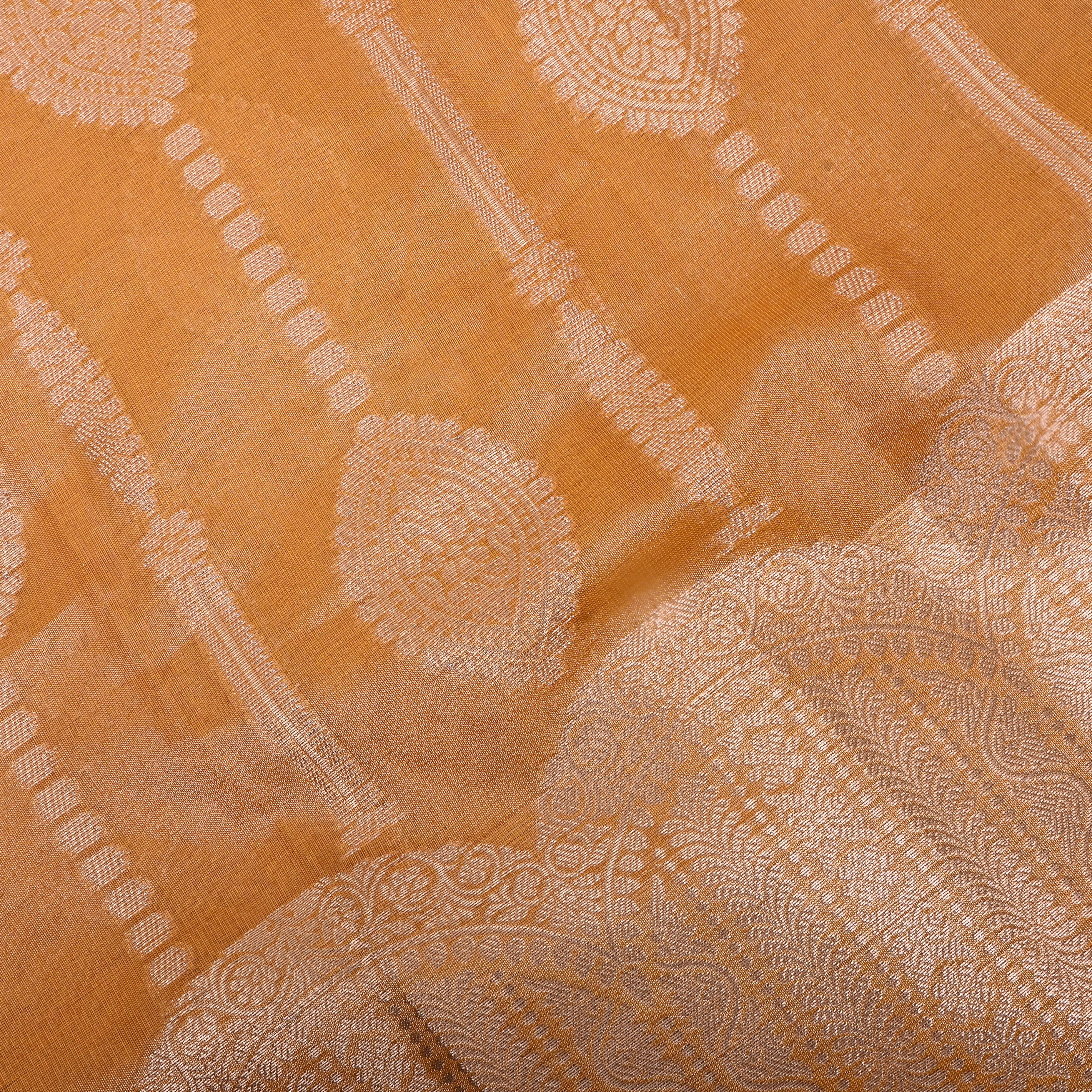 Golden Zari Weave Tissue Fabric