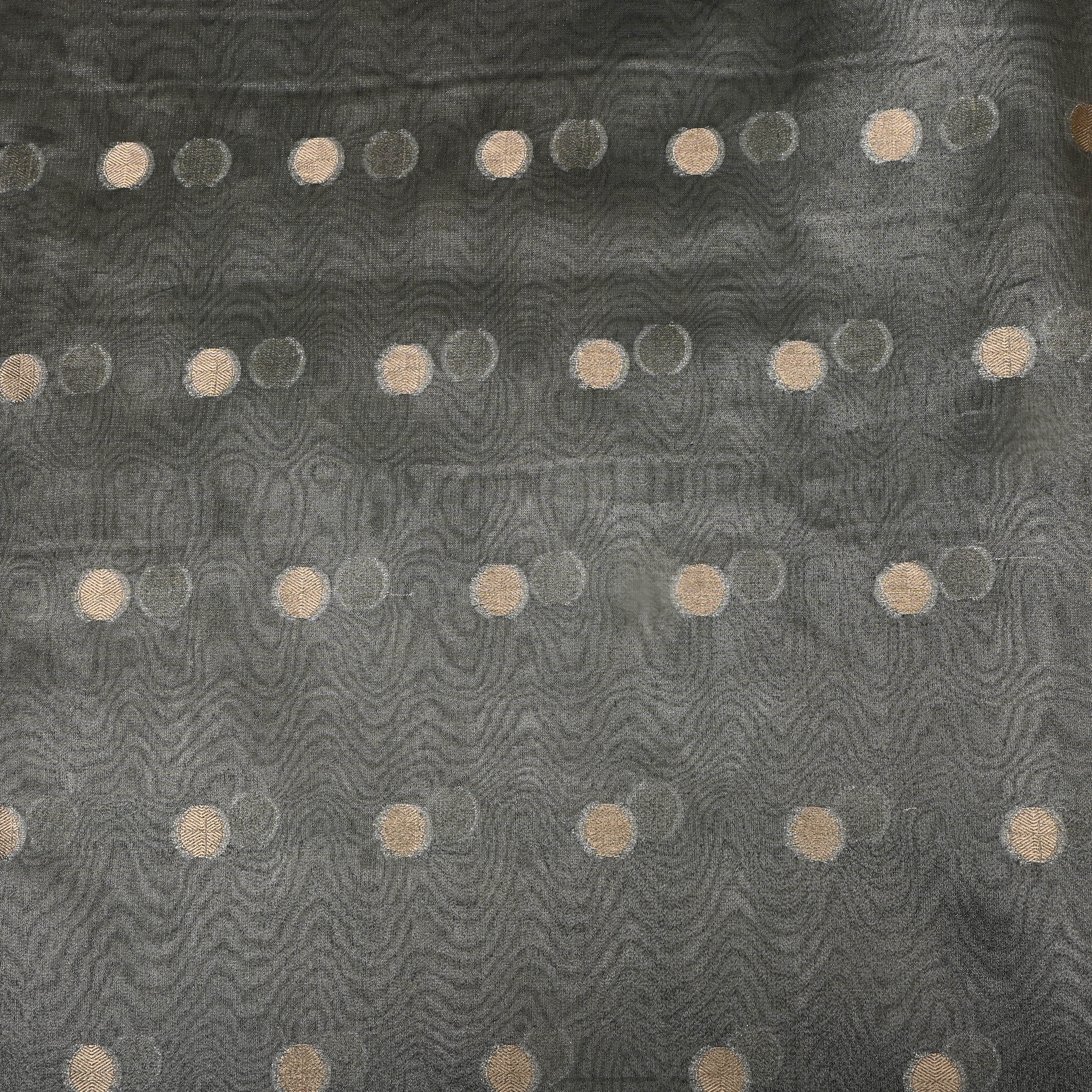 Gray Zari Woven Tissue Fabric