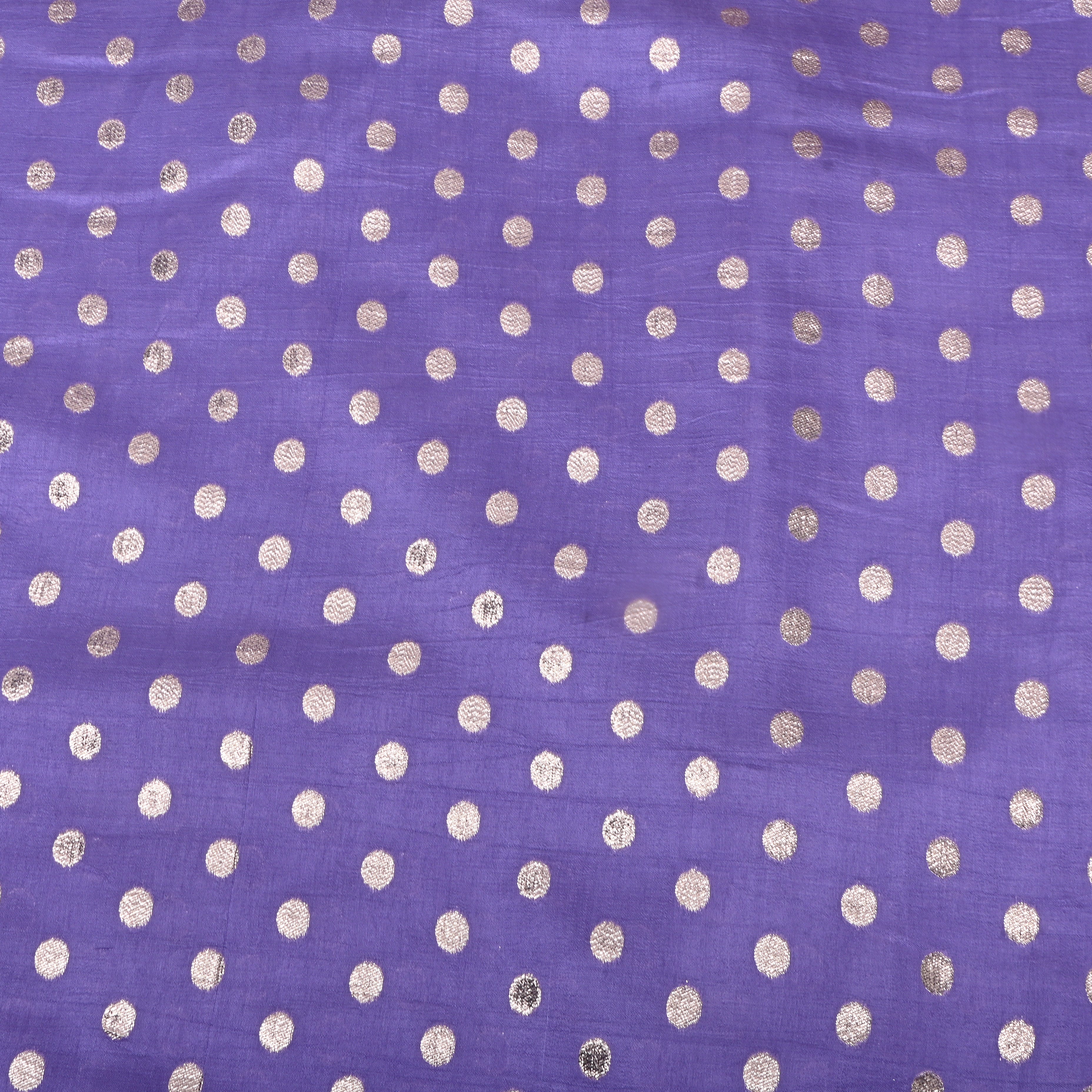Light Purple Zari Woven Silk Fabric