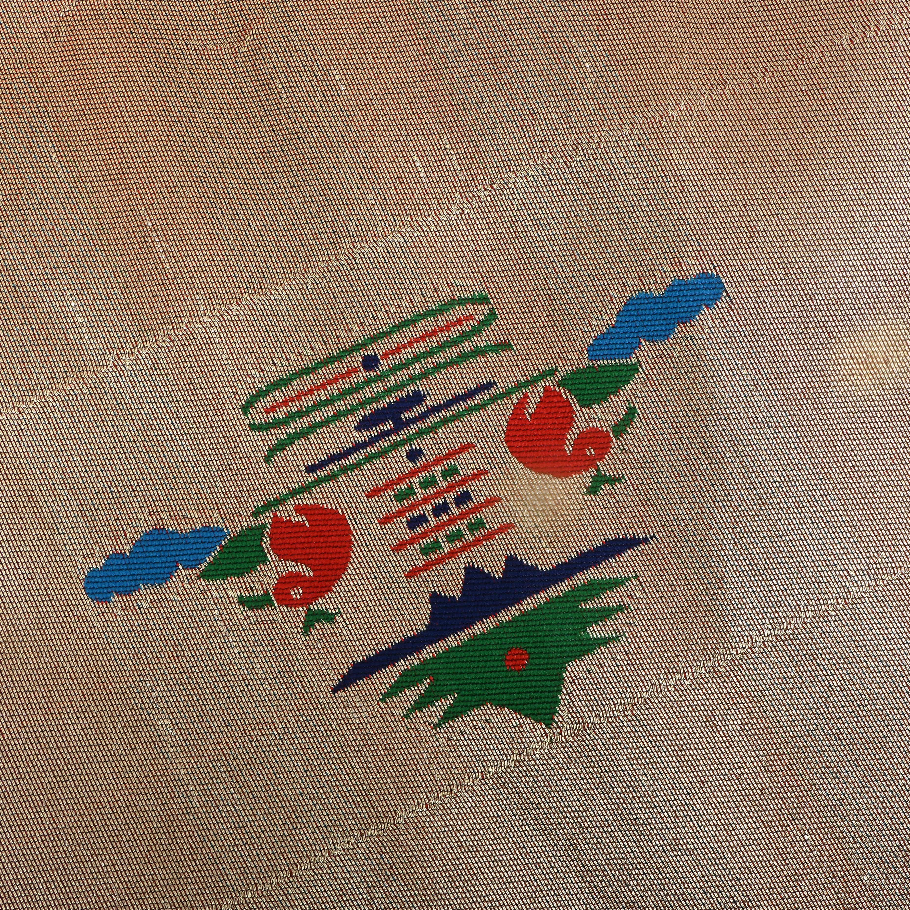 Antique Gold Jamawar Tissue Fabric