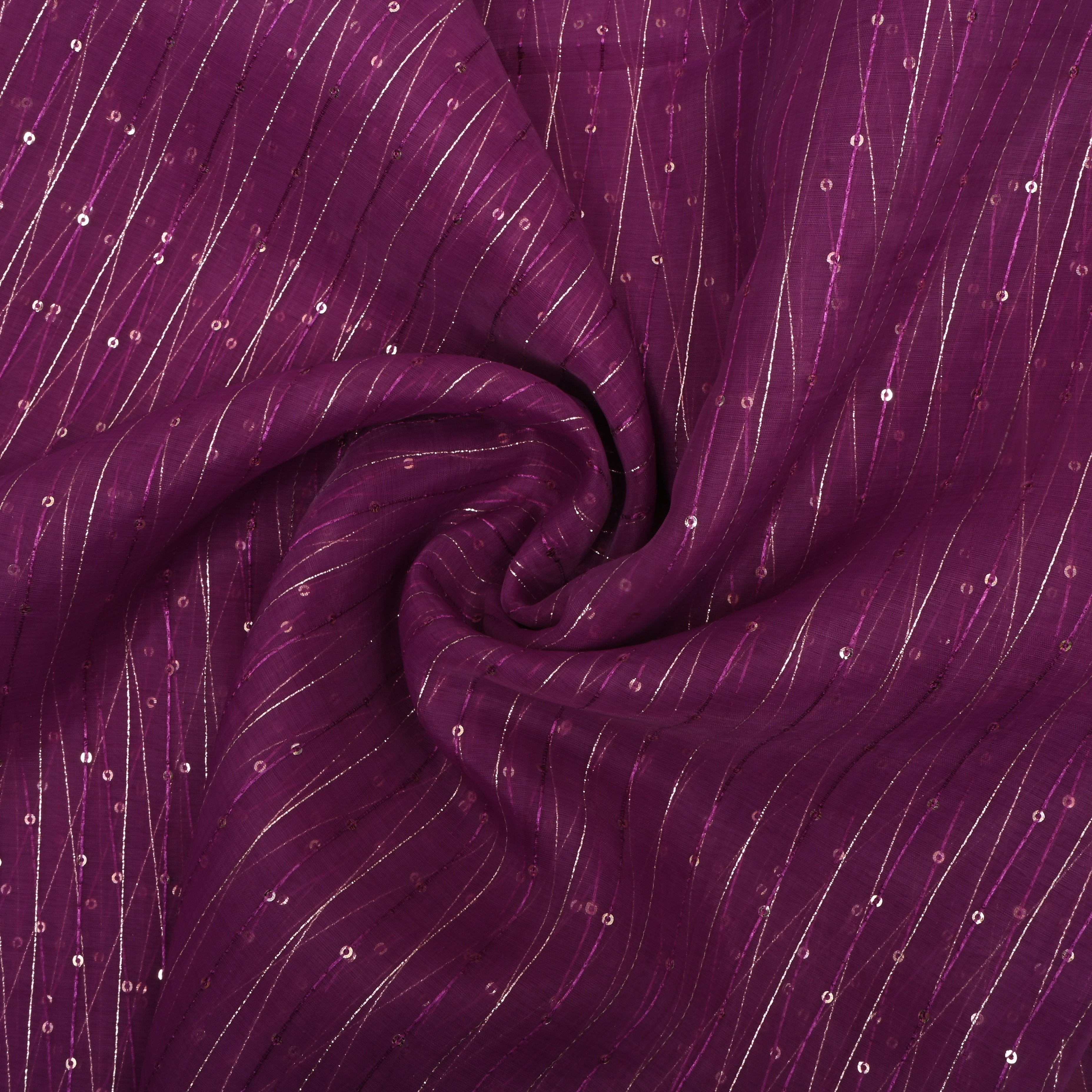 Light Mauve Zari Embroidered Organza Fabric