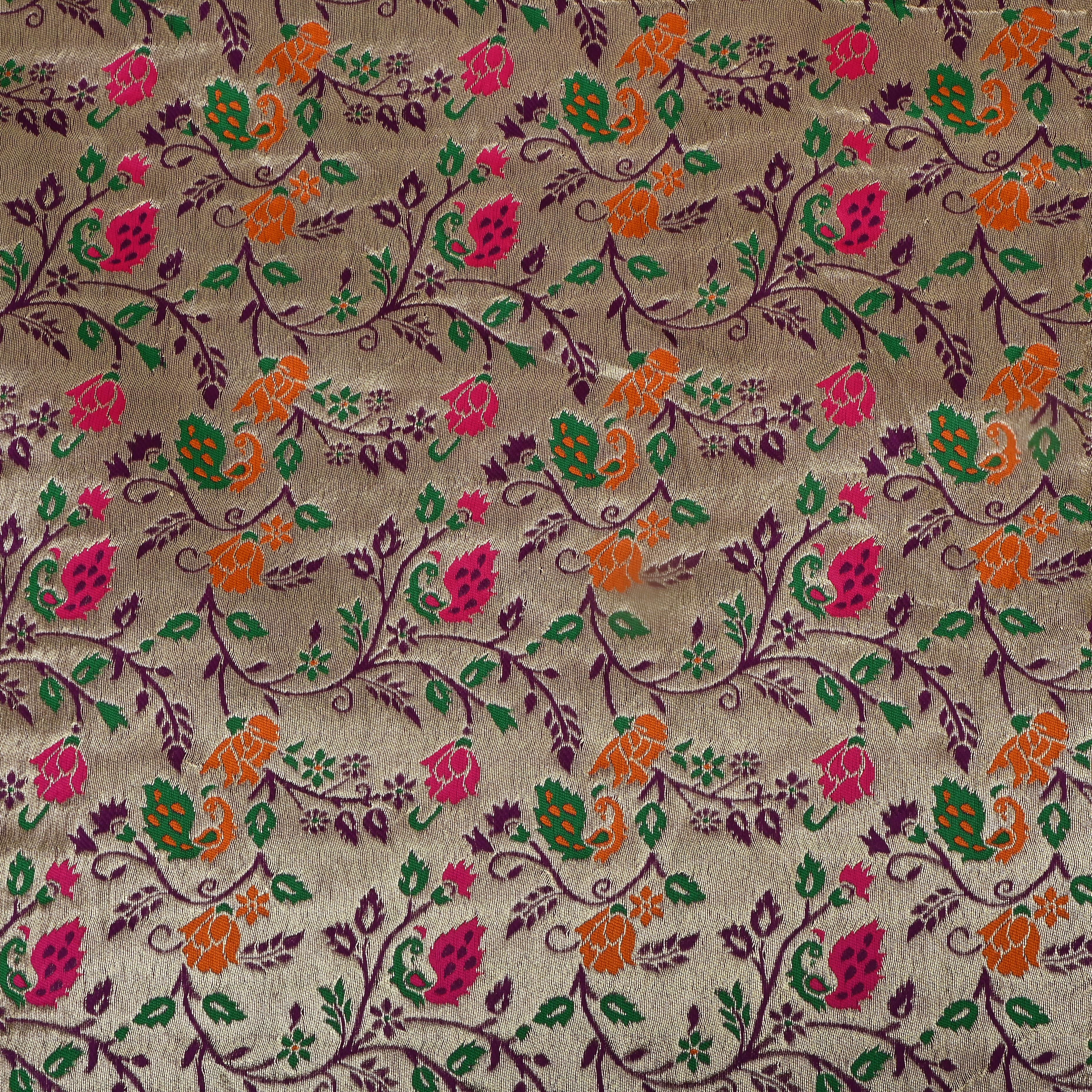 Jewel Tone Jamawar Tissue Fabric