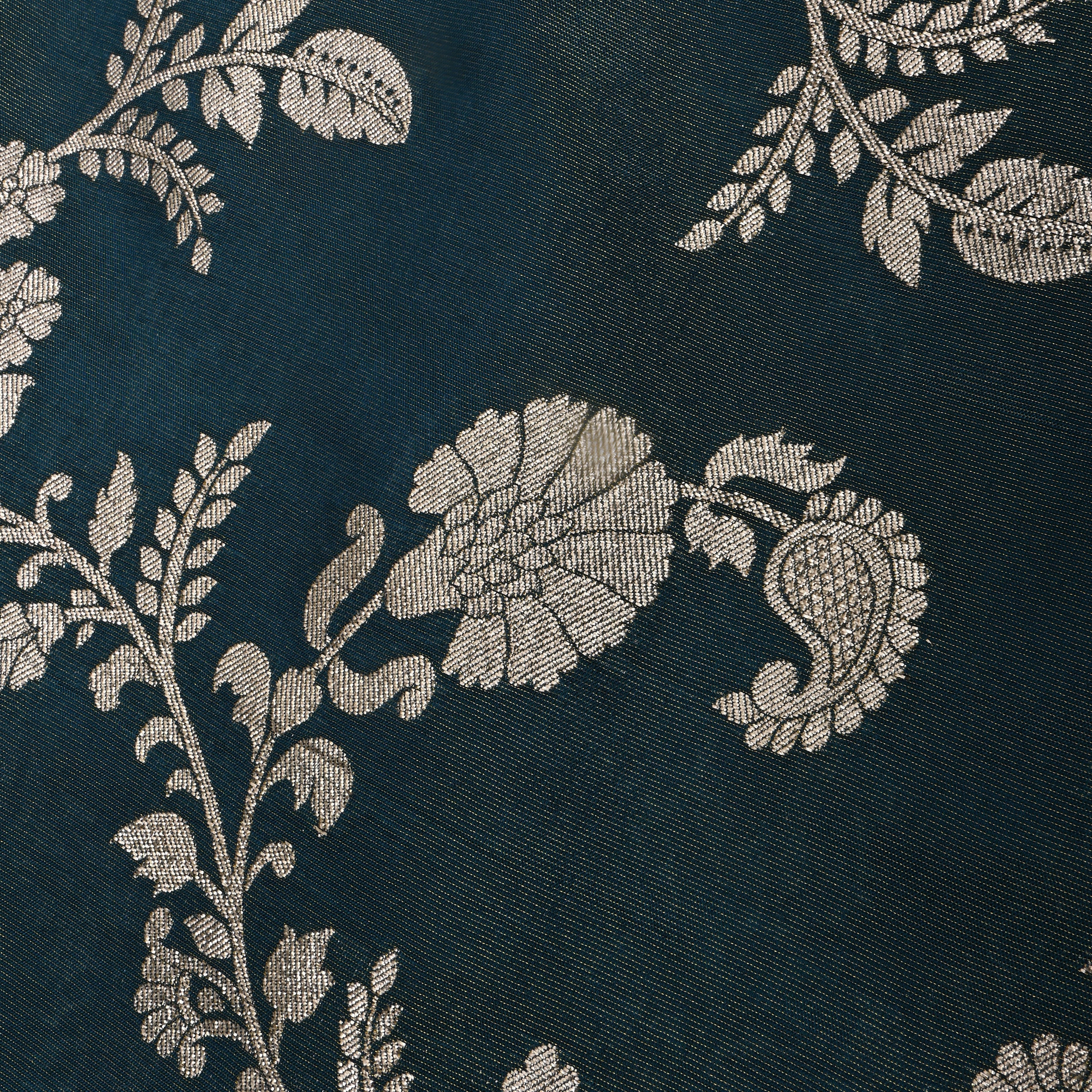 Mughal Green Zari Woven Tissue Fabric