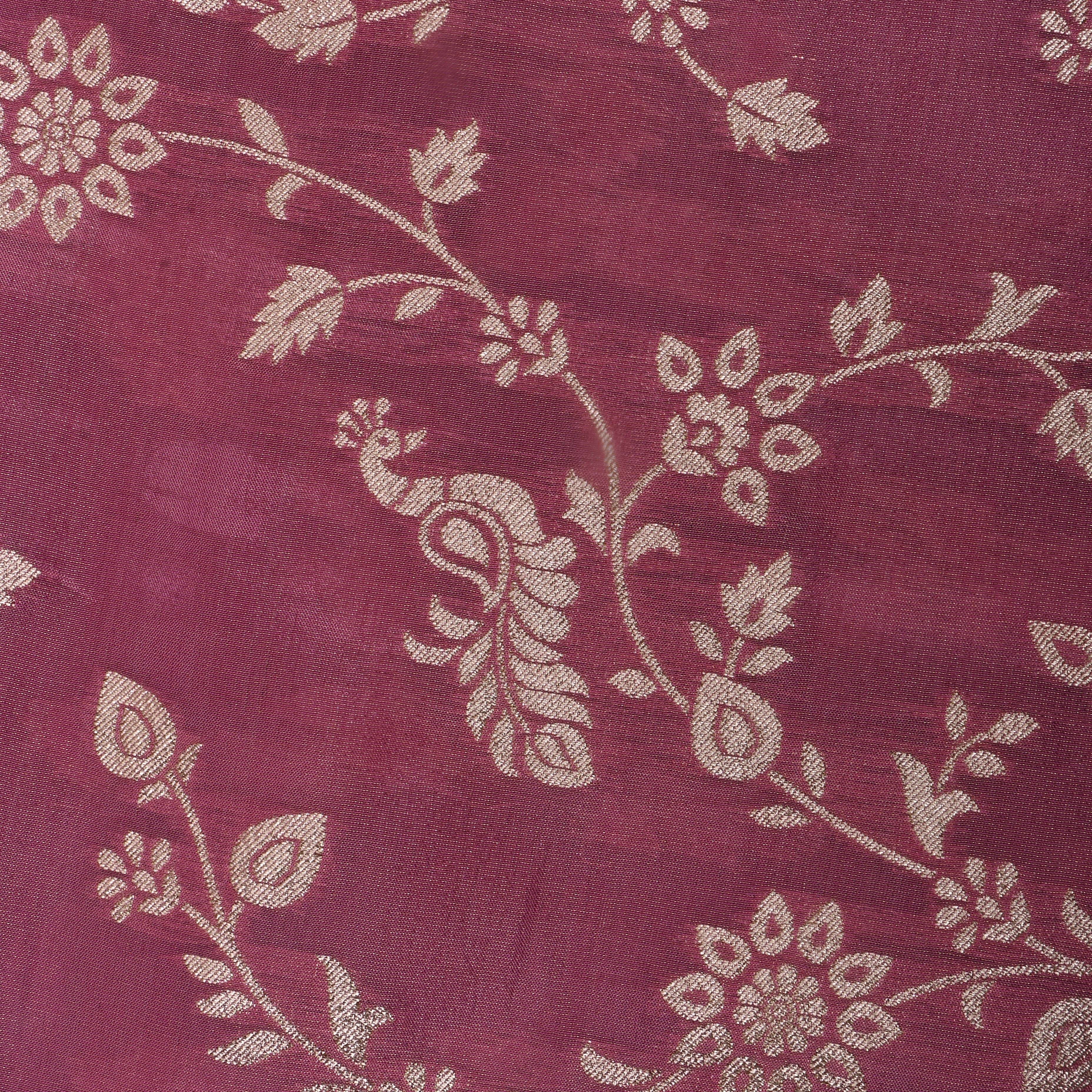 Earthy Pink Jamawar Tissue Fabric
