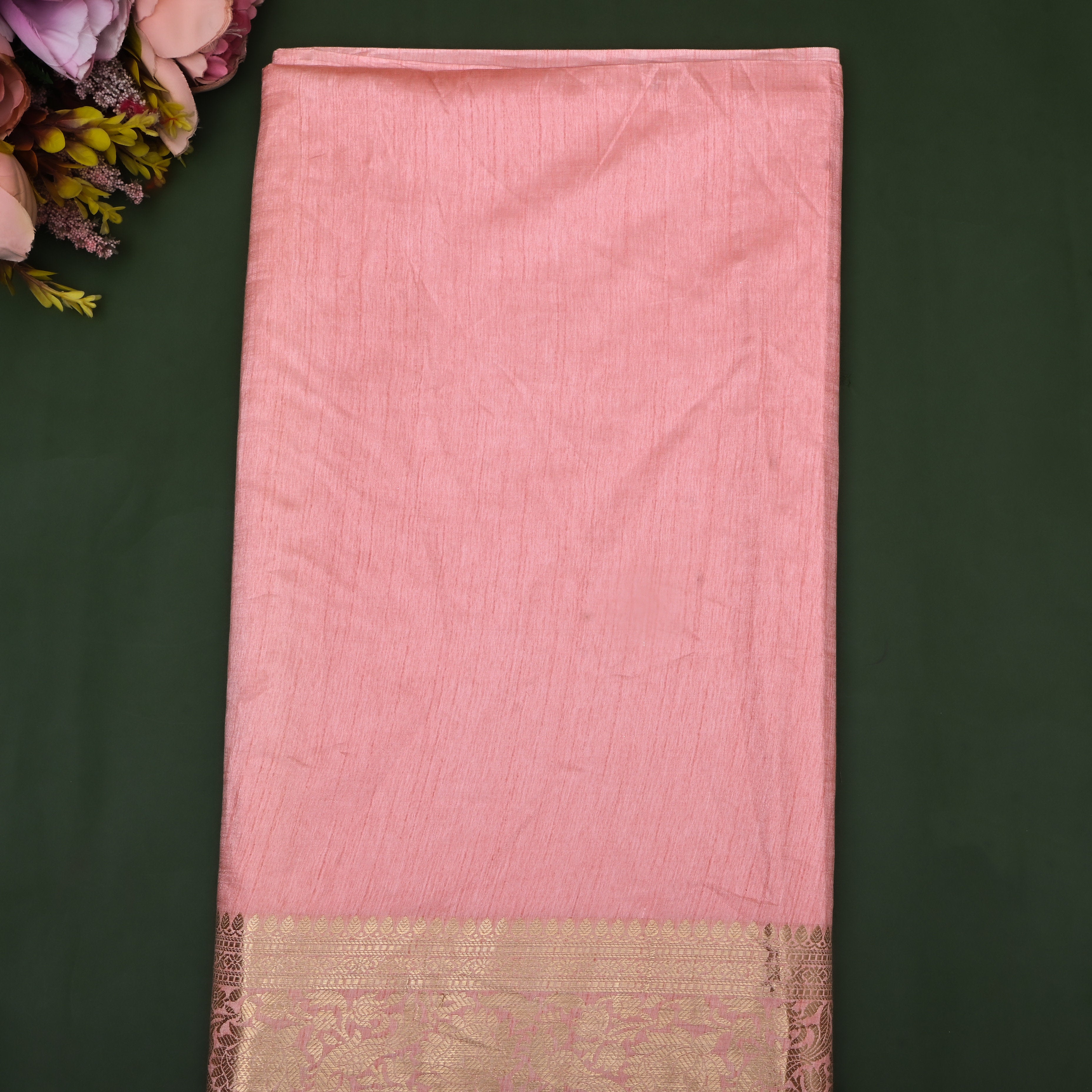 Soft Pink Solid Jamawar Silk Fabric