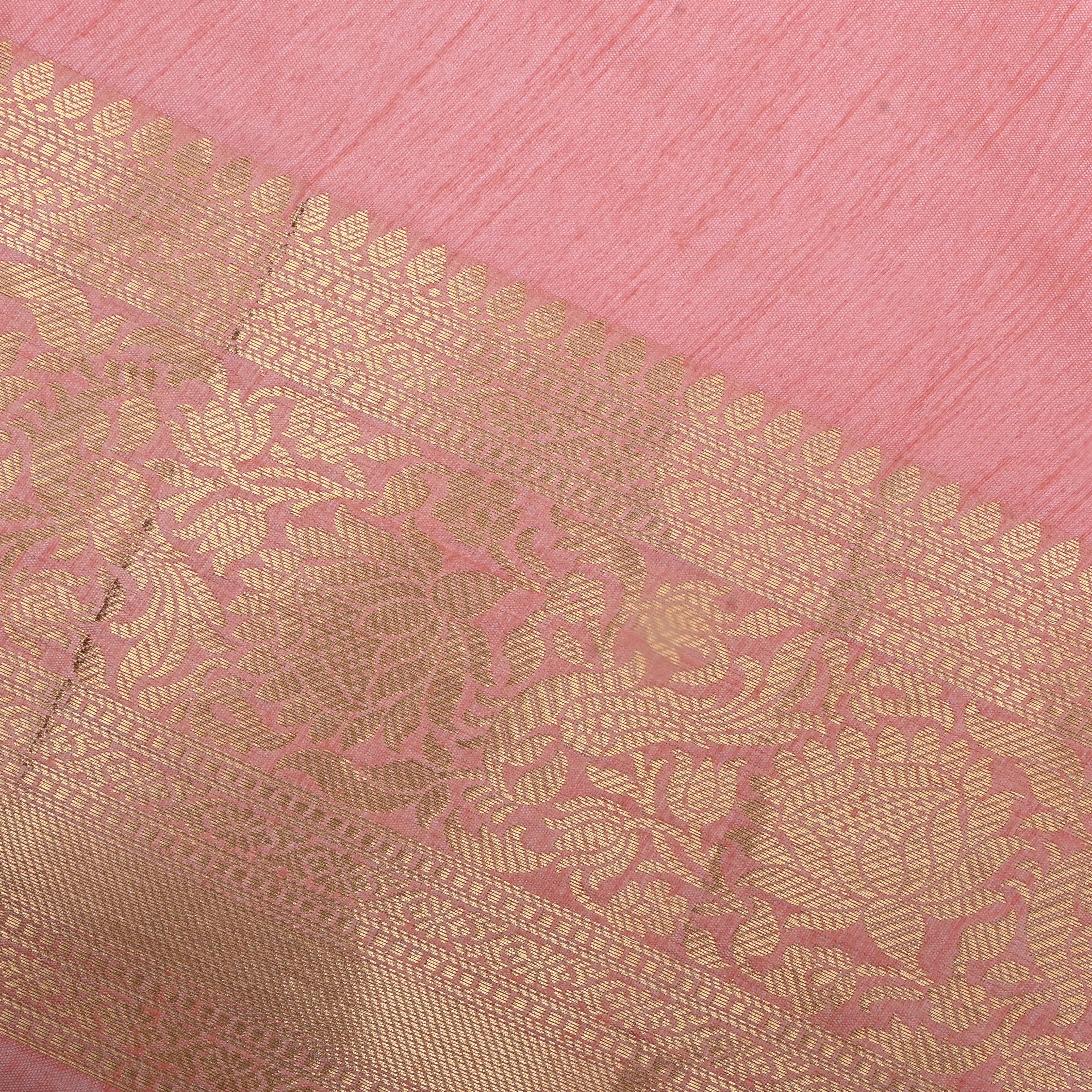 Soft Pink Solid Jamawar Silk Fabric