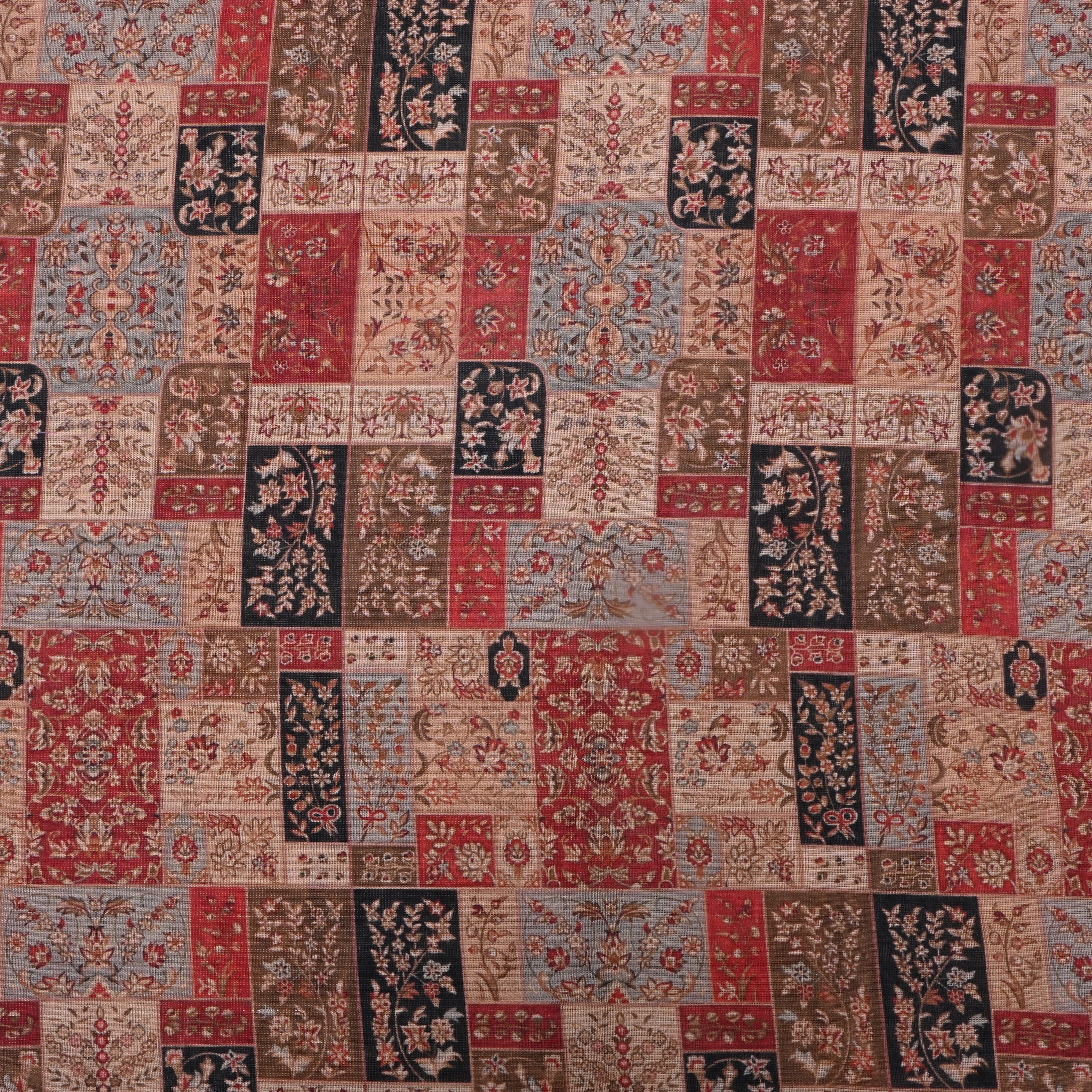 Multicolour Geometric Printed Tissue Fabric