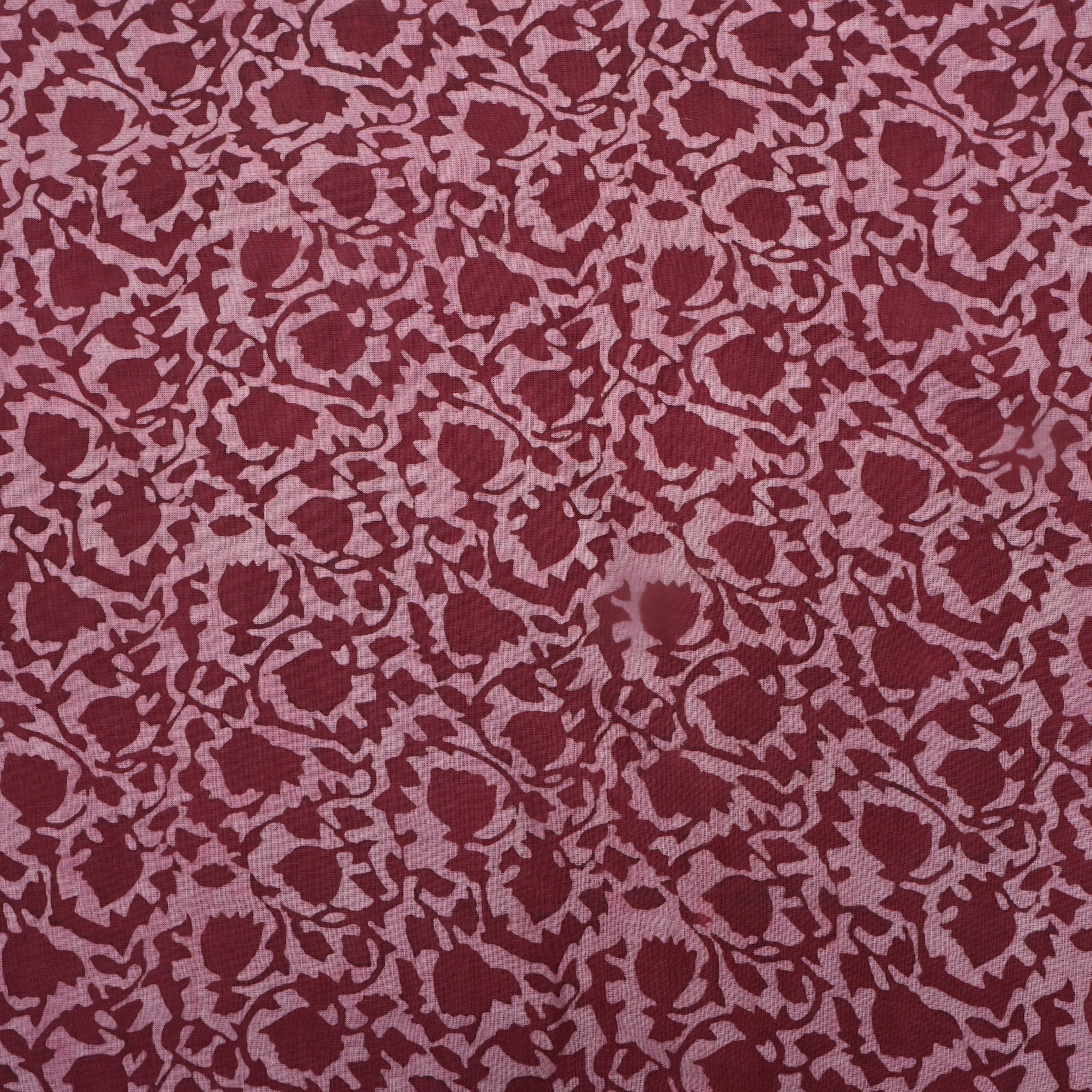 Pale Pink Floral Printed Cotton Fabric