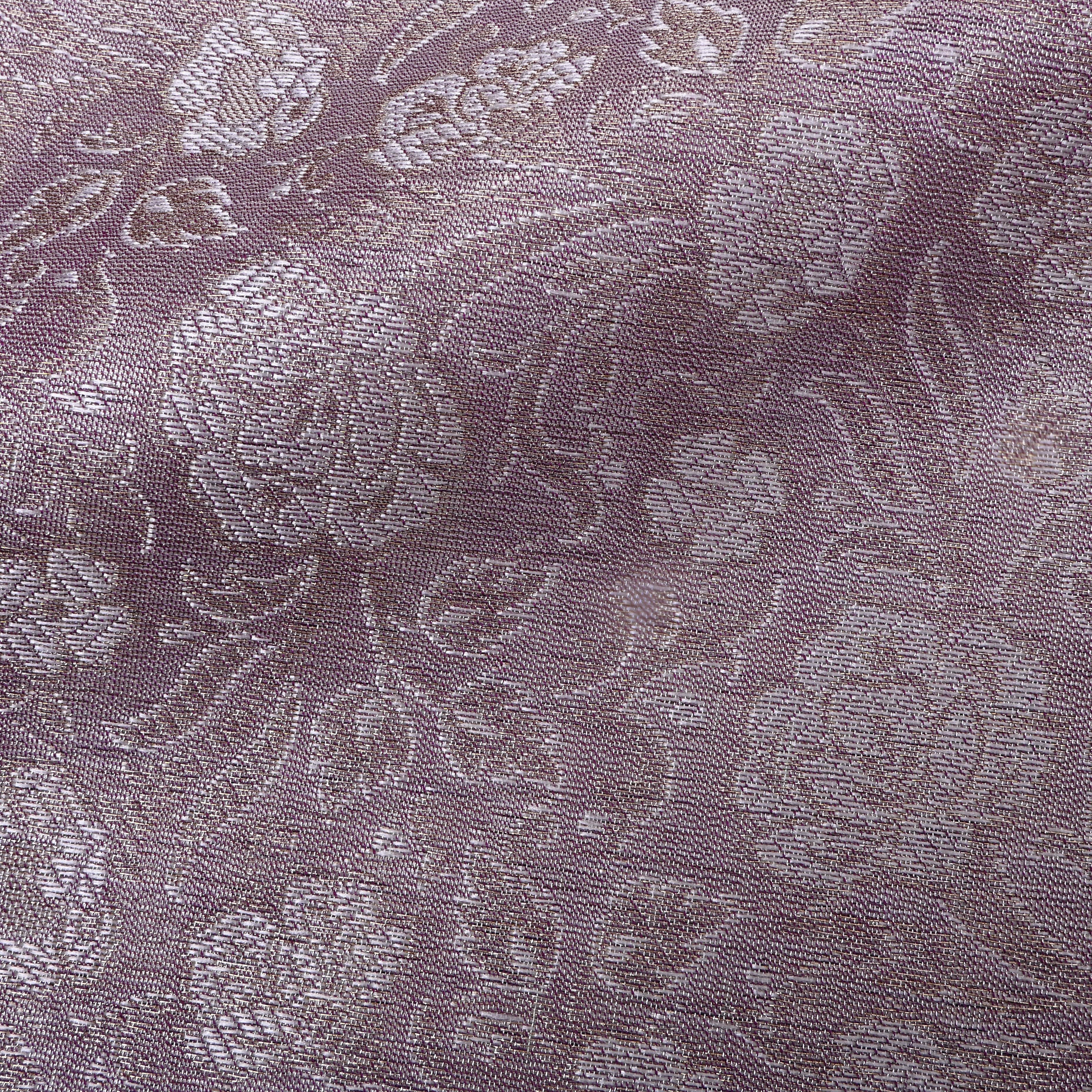 Vintage Pink Zari Weave Tissue Fabric