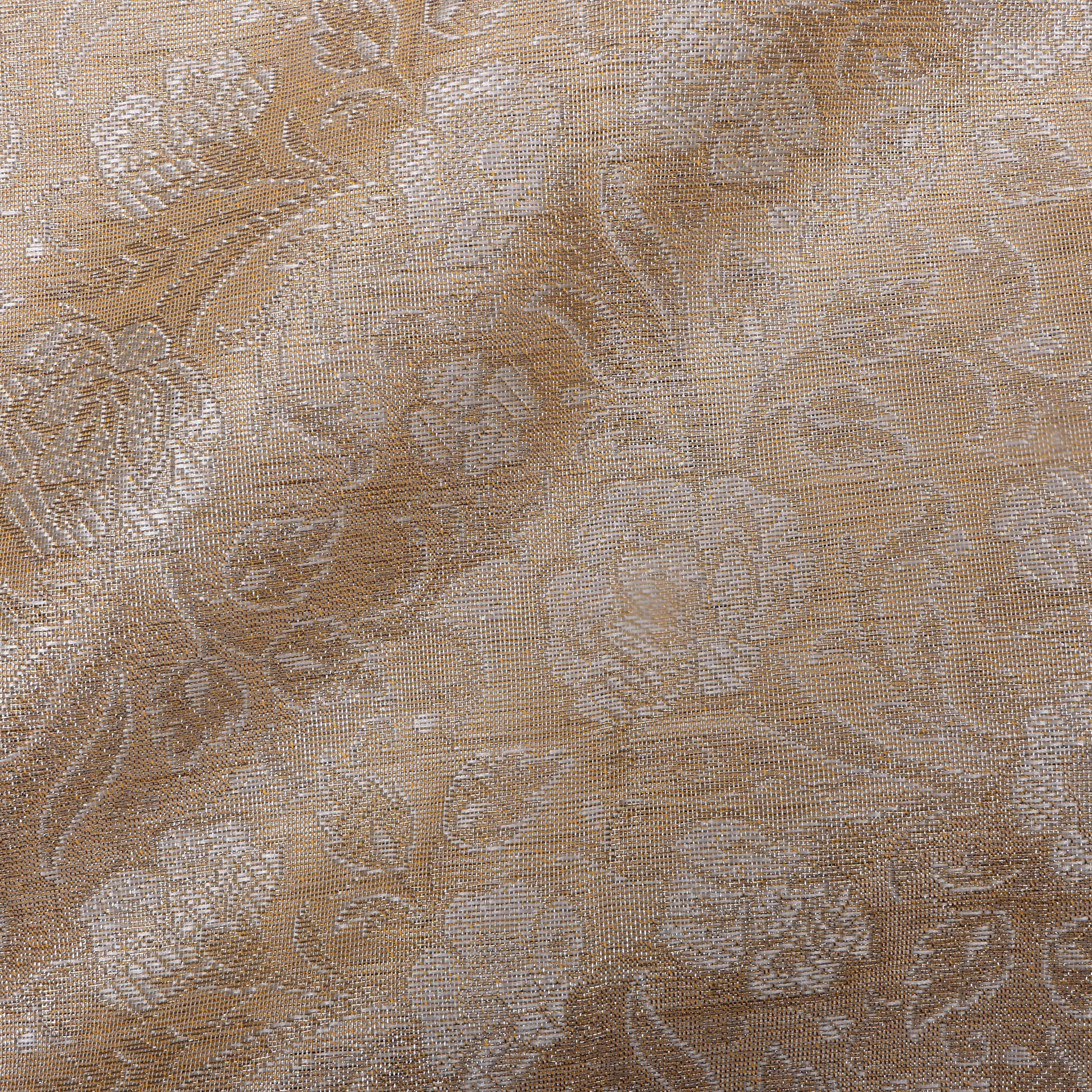 Ancient Gold Zari Weave Tissue Fabric