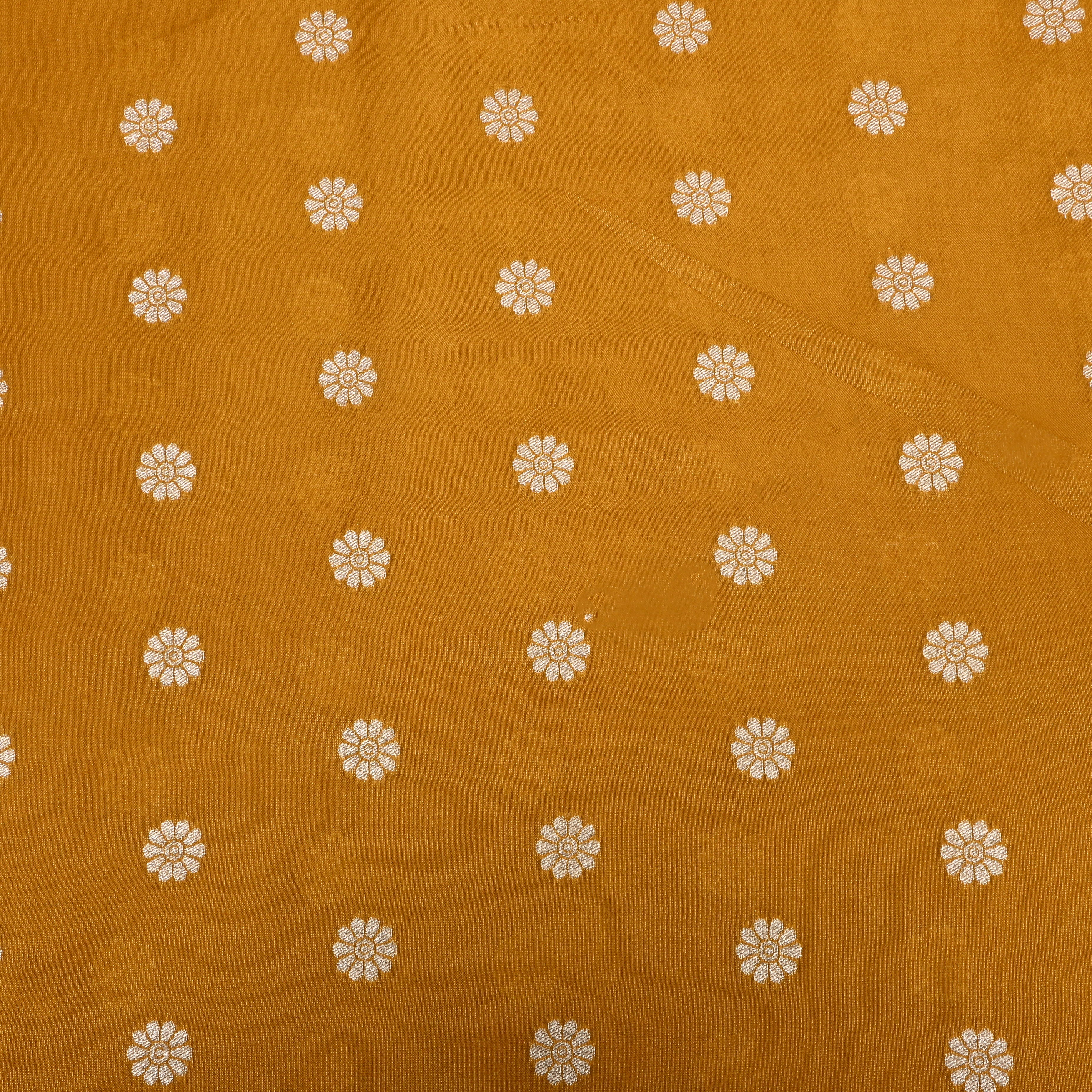 Mustard Yellow Zari Woven Silk