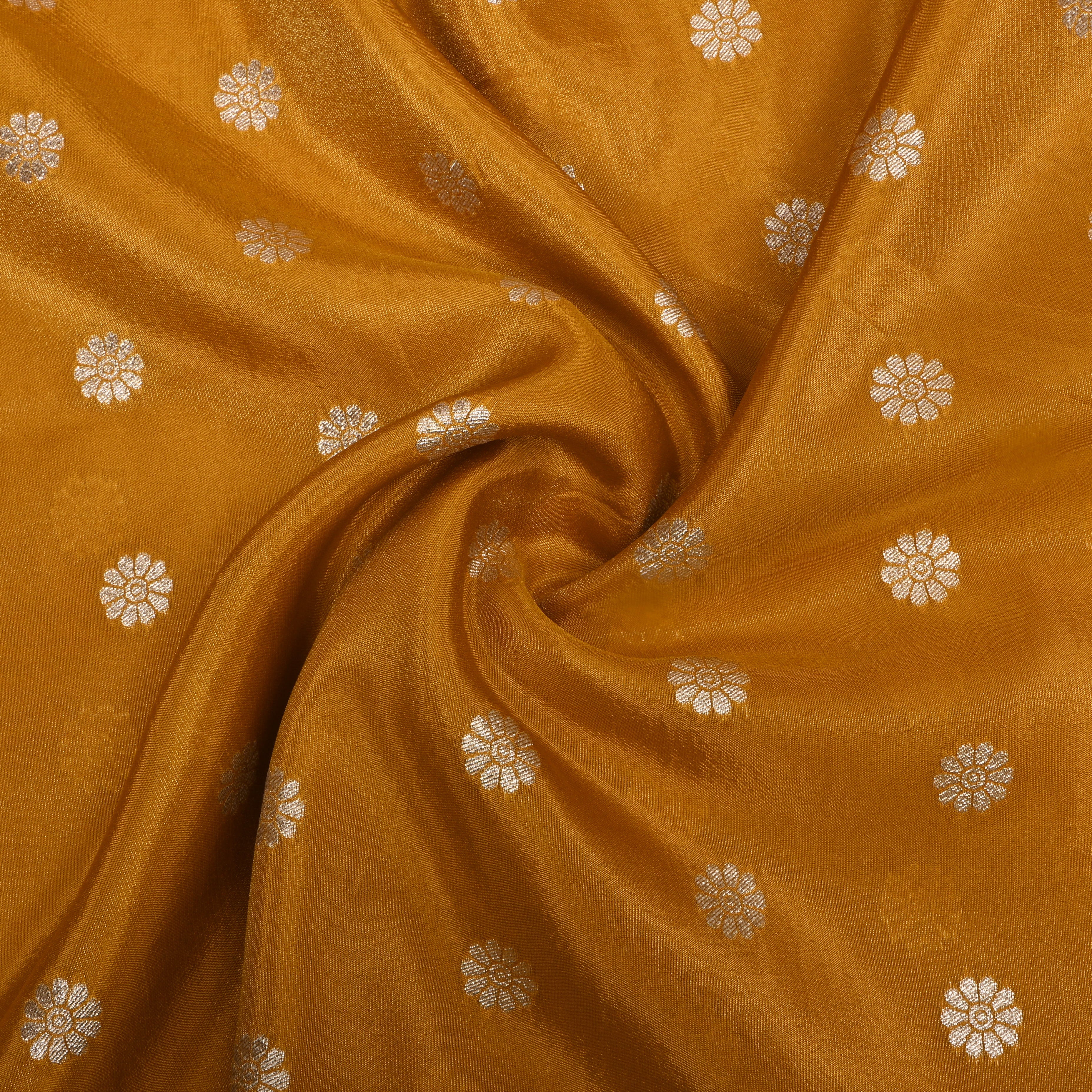 Mustard Yellow Zari Woven Silk