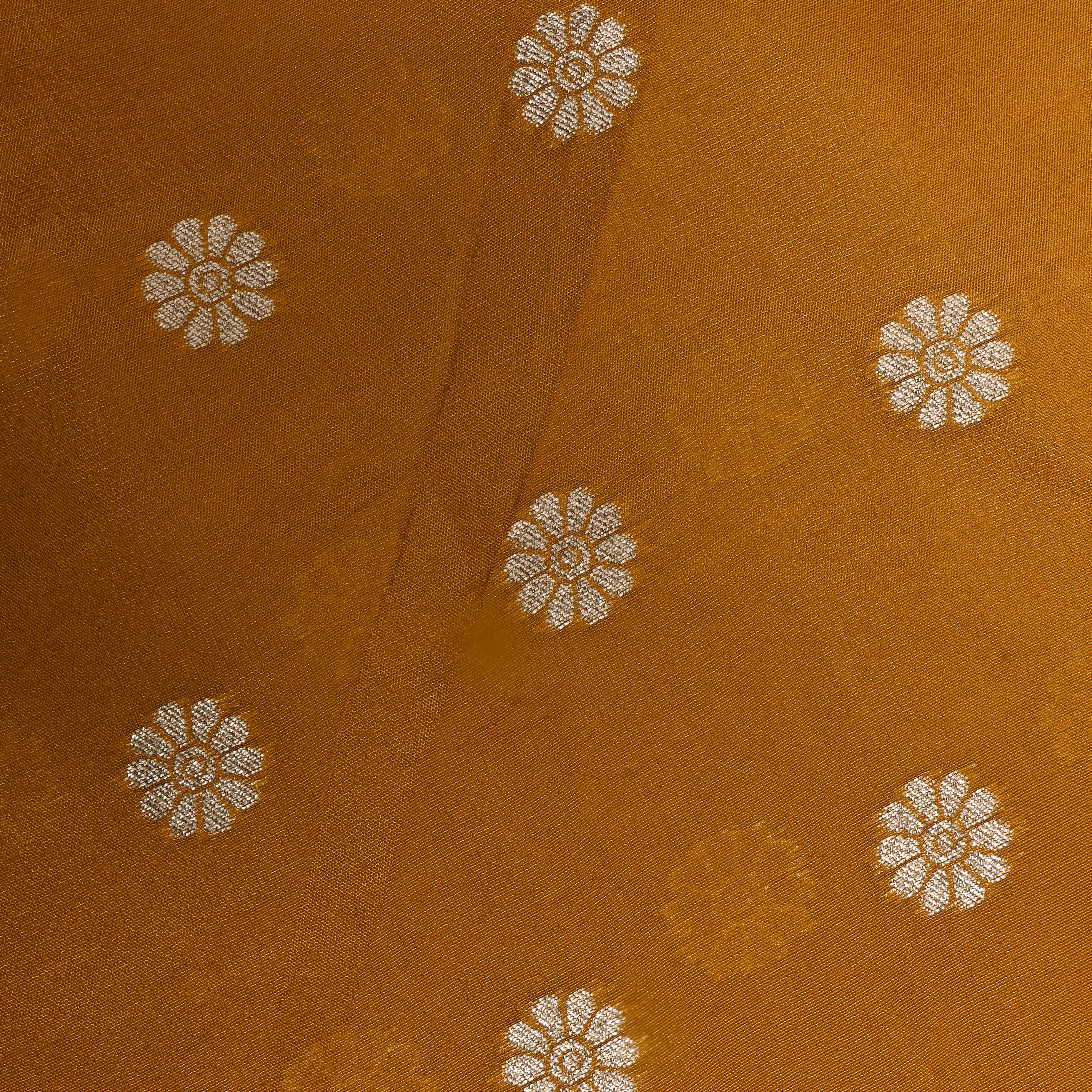 Mustard Yellow Zari Woven Silk