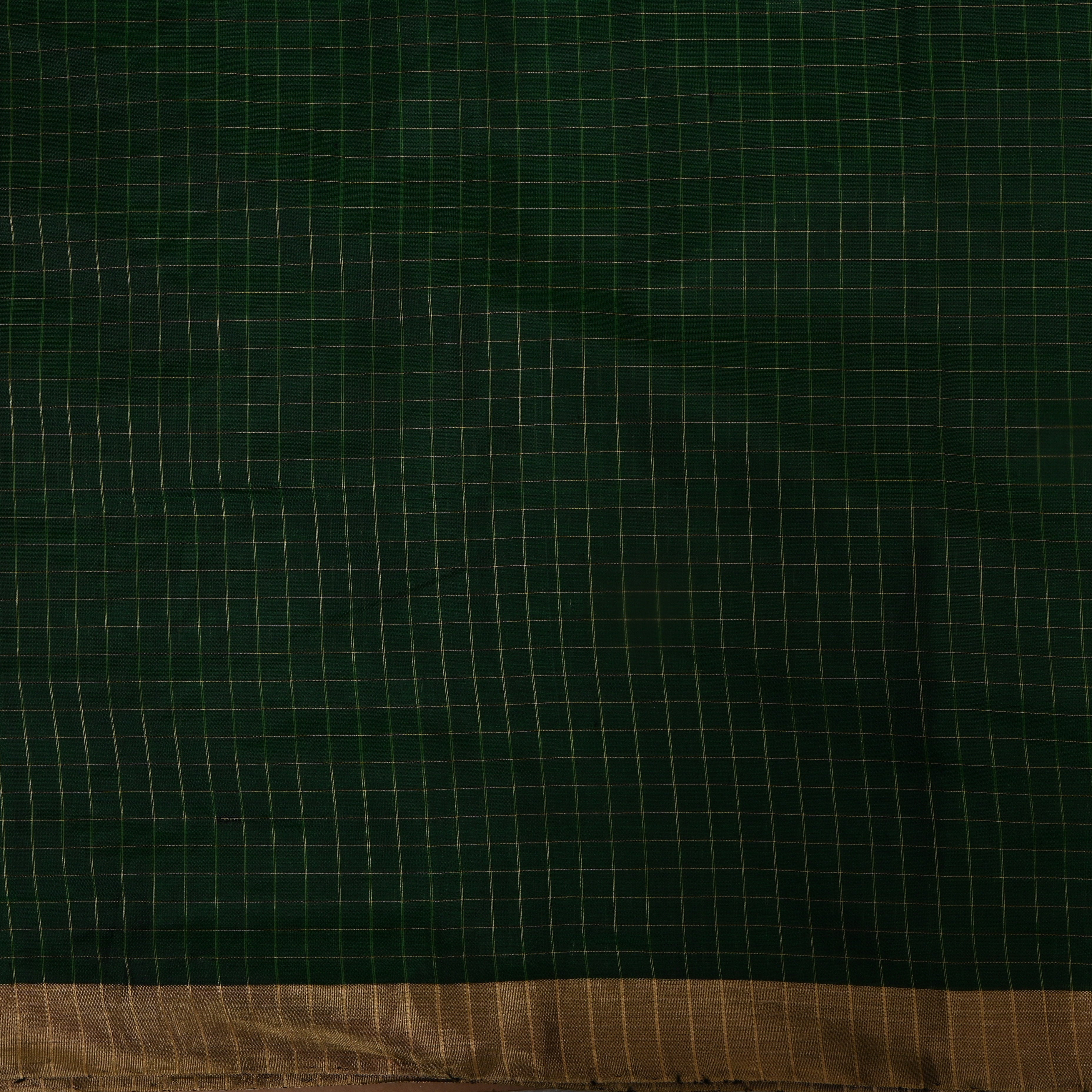 Dark Bottle Green Jamawar Silk Fabric